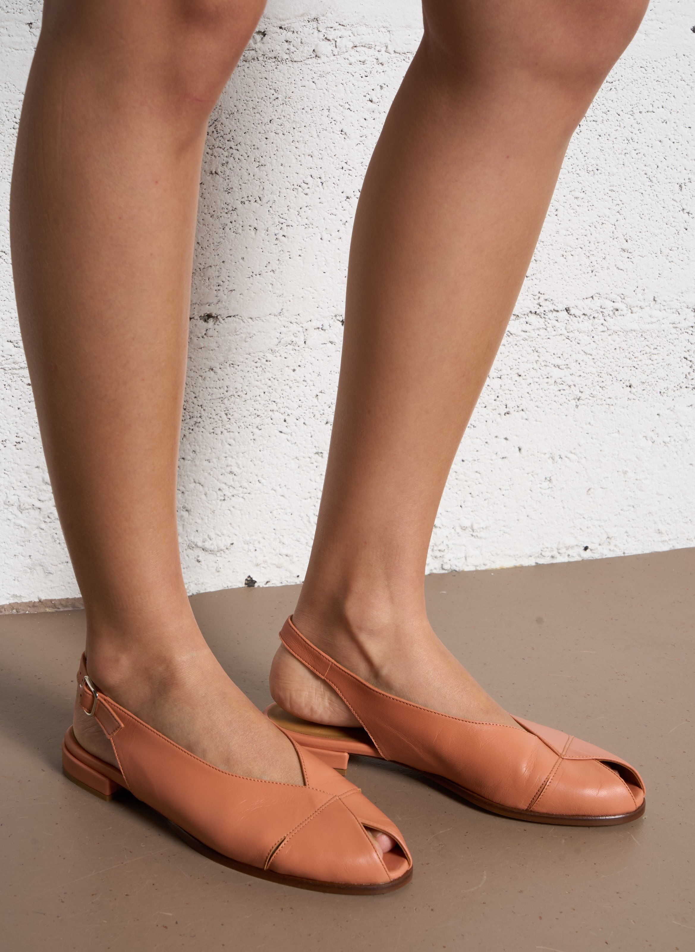 Slingbacks en cuir KOSMA MENORCA Rose