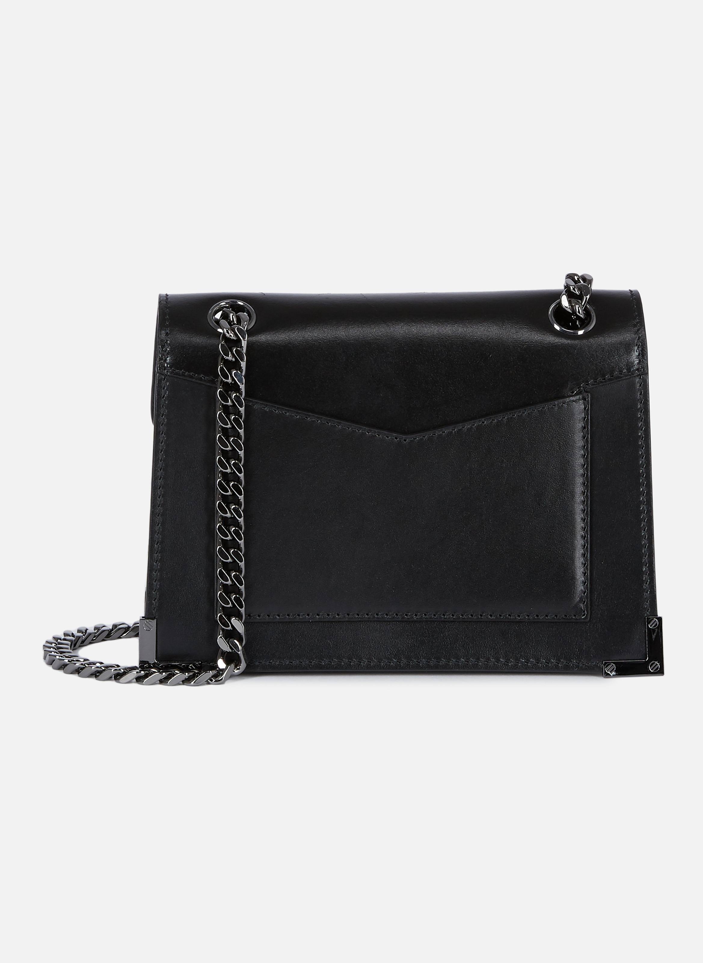 Emily Small Smooth Leather Chain Bag THE KOOPLES Black