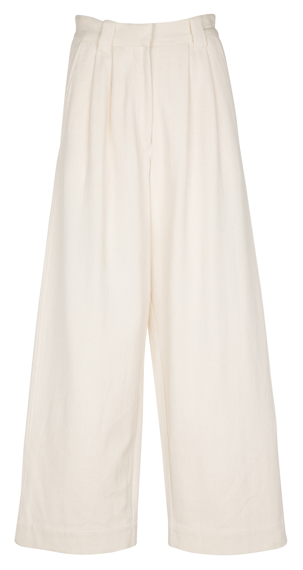 Pantalon large à pinces taille haute V DE VINSTER Beige