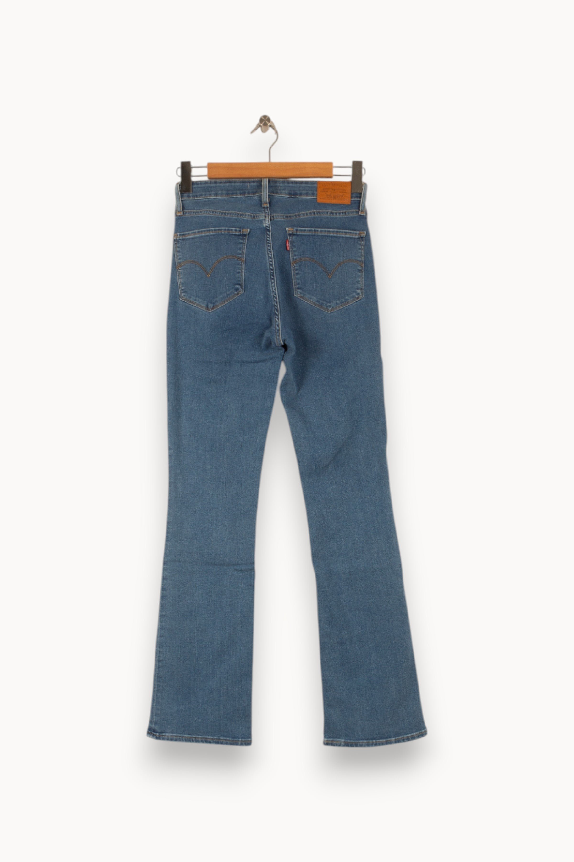 Cropped slim jeans with studs LEVI'S - Seconde main Blue