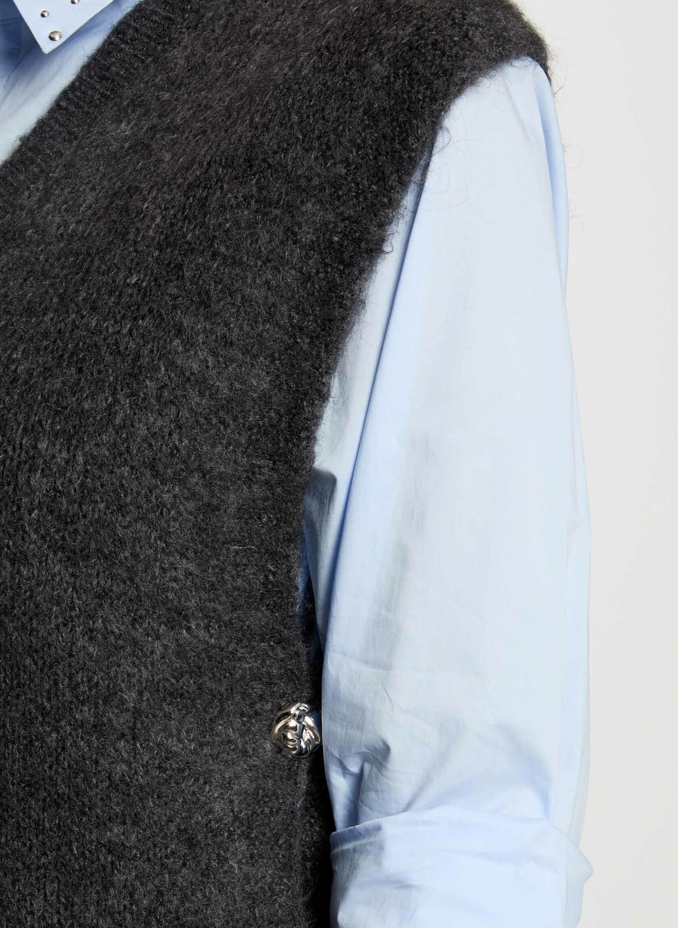 Pull col V  MORGAN Gris