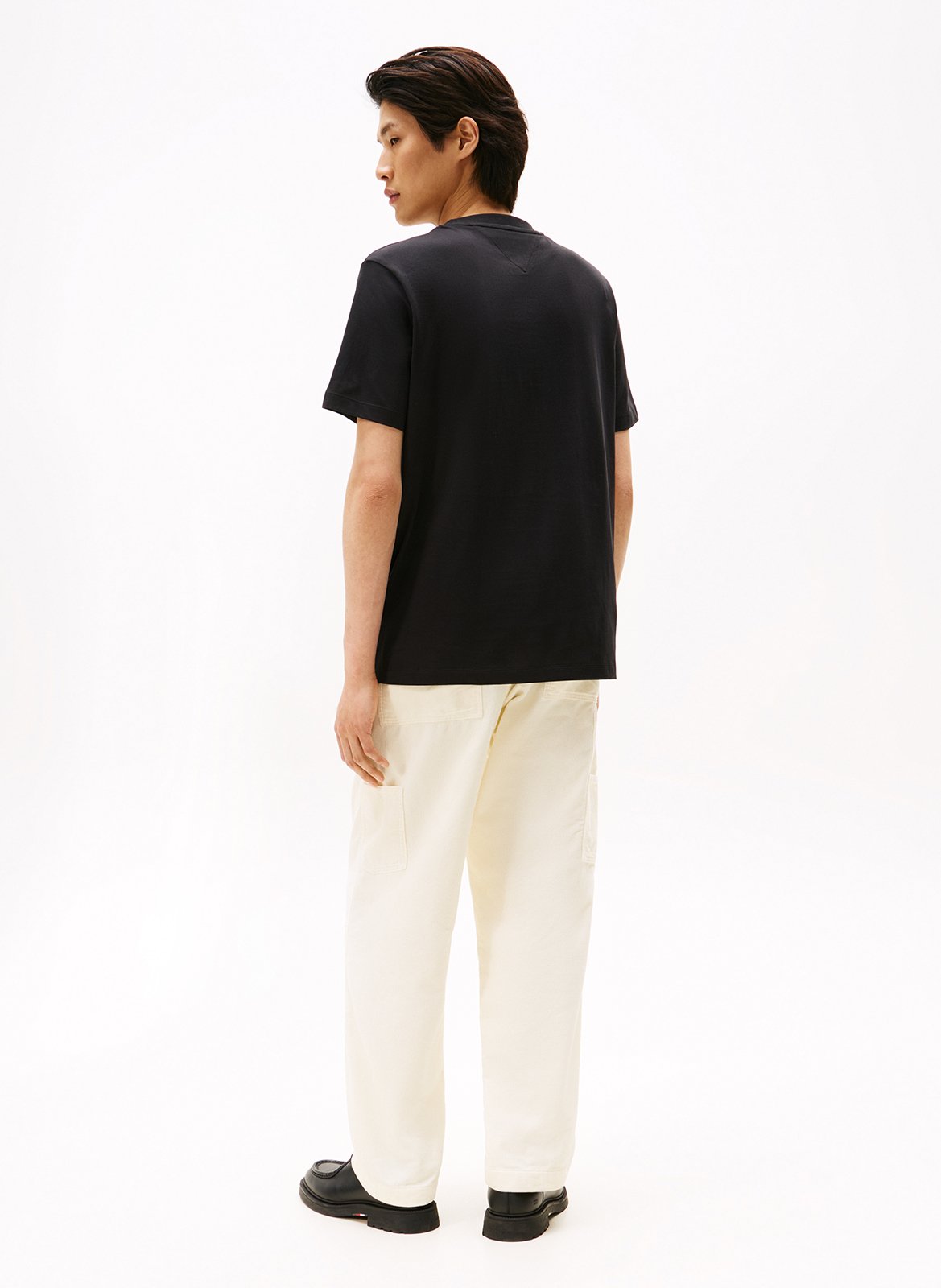 Tee-shirt col rond en coton TOMMY HILFIGER Noir