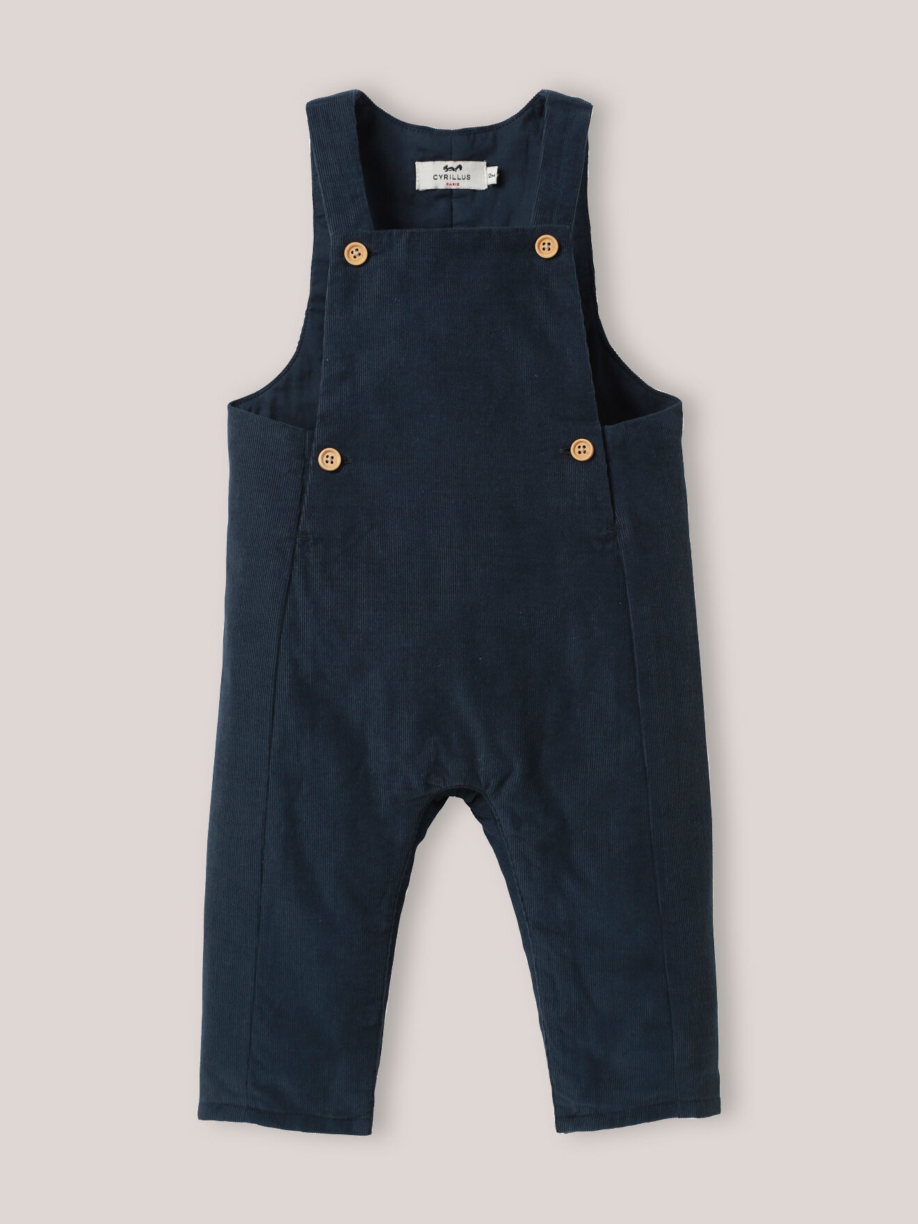 Quilted velvet overalls CYRILLUS Blue