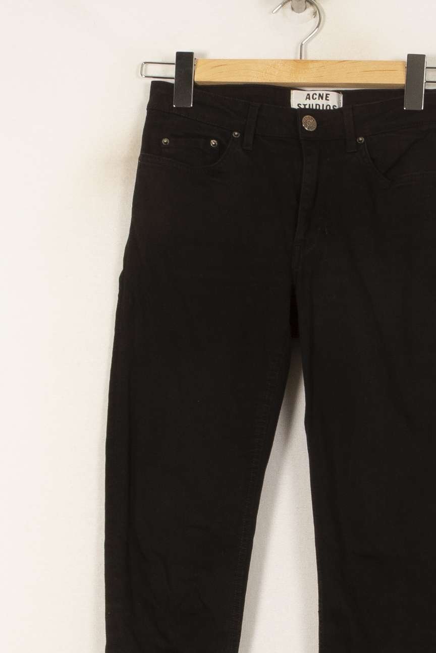 Cropped slim jeans with studs ACNE STUDIOS - Seconde Main Black
