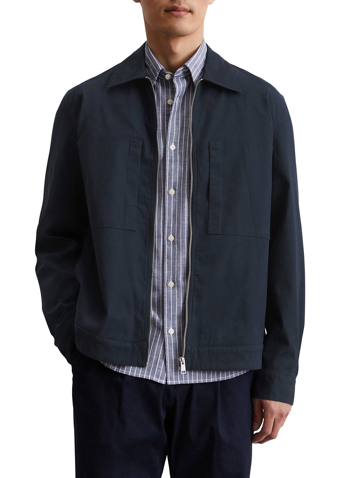 Veste col classique en coton mélangé MARC O'POLO Bleu