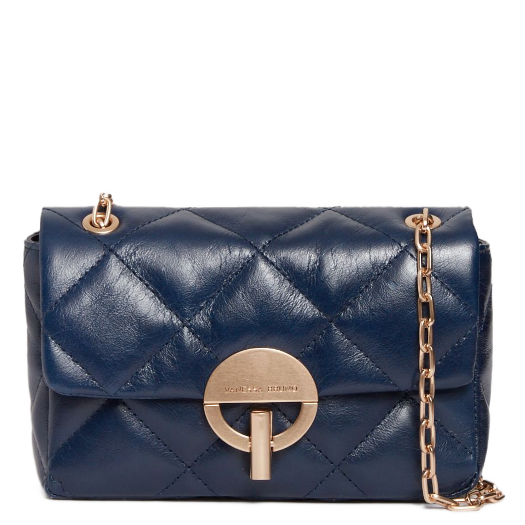 Sac bandoulière en cuir MOON M Outremer