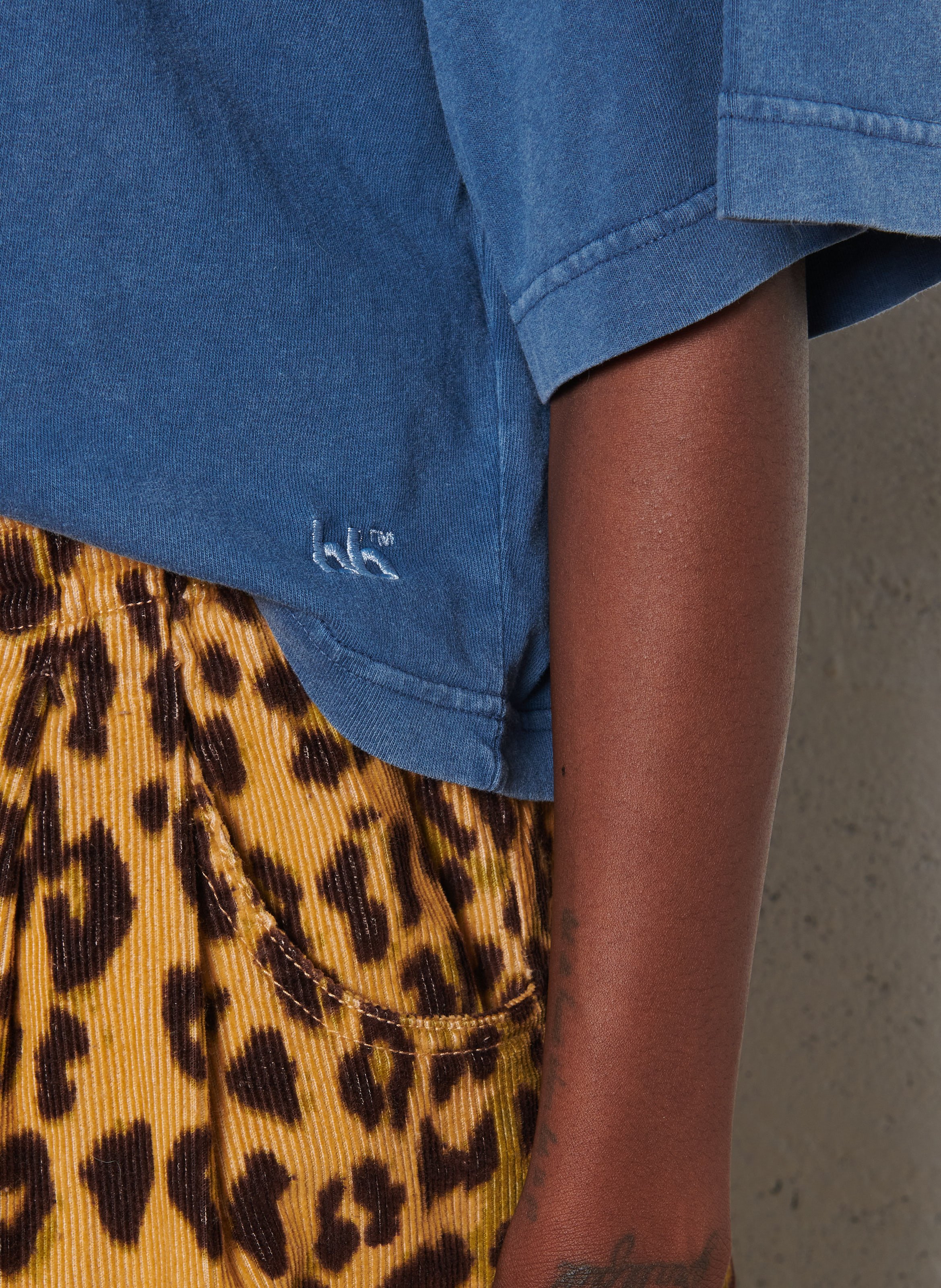 T-shirt met ronde hals van katoen BELLEROSE Blauw