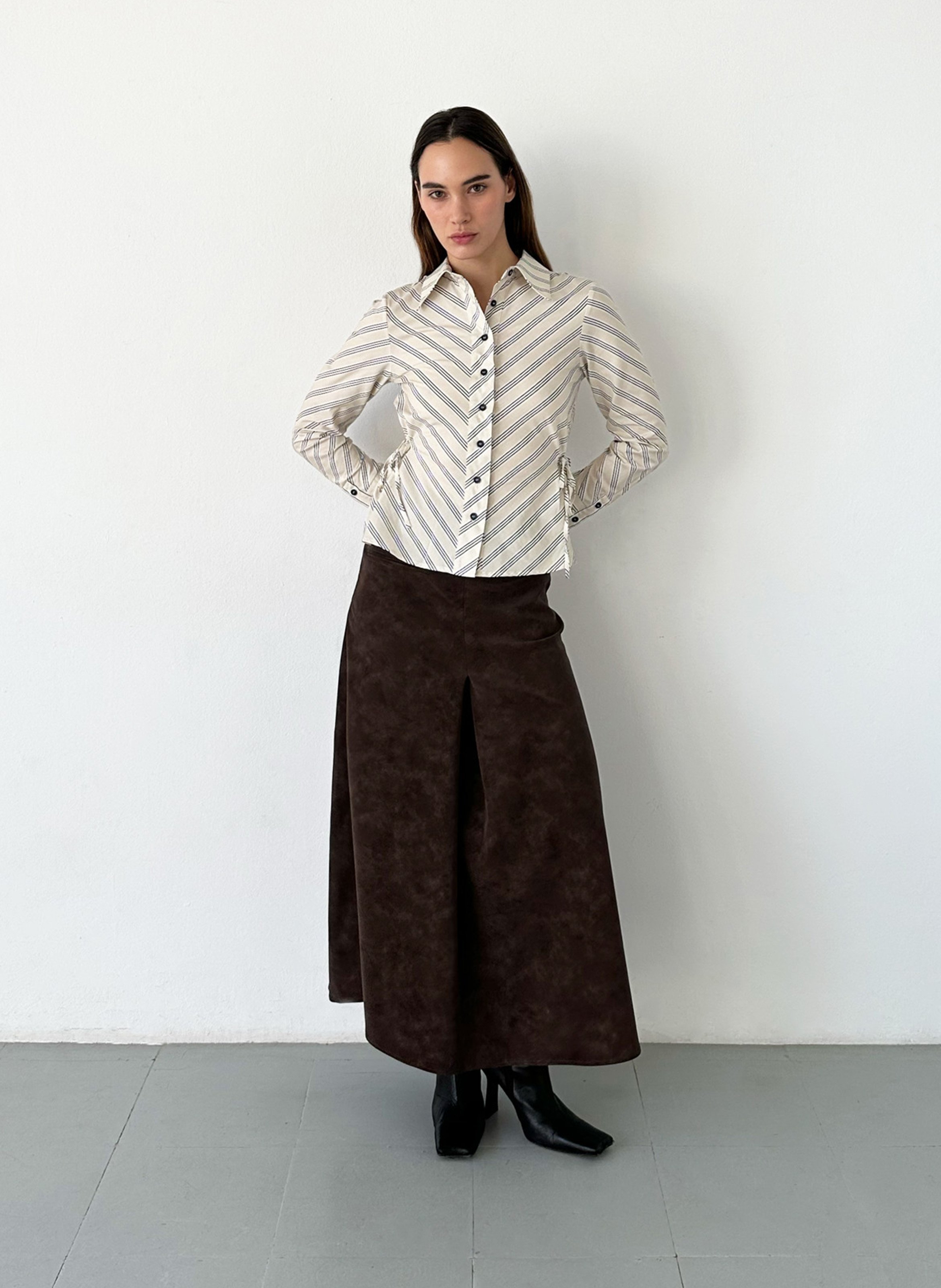 Cotton-blend striped shirt LAAGAM Multicolored