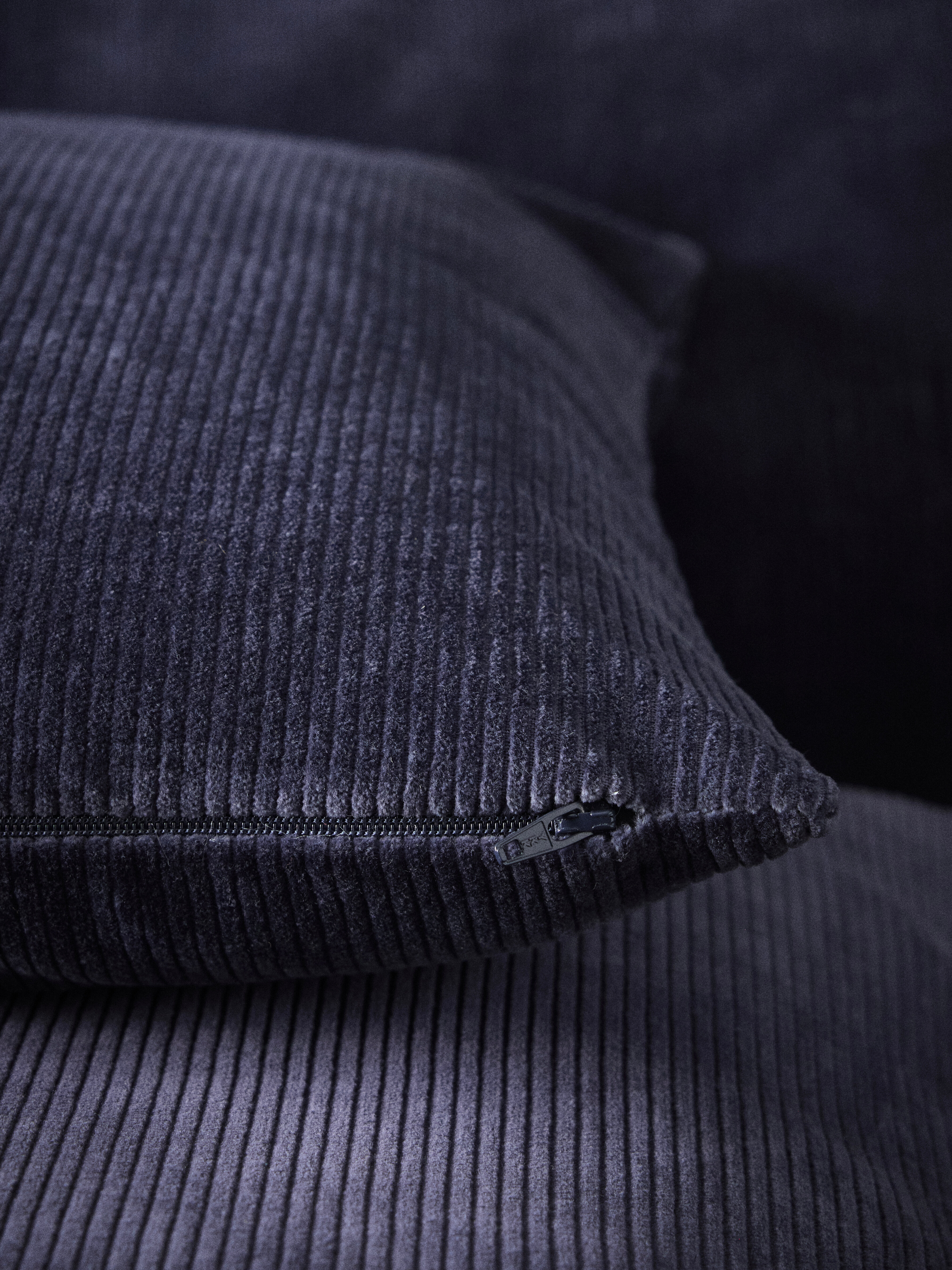 Housse de coussin en velours côtelé CYRILLUS Bleu