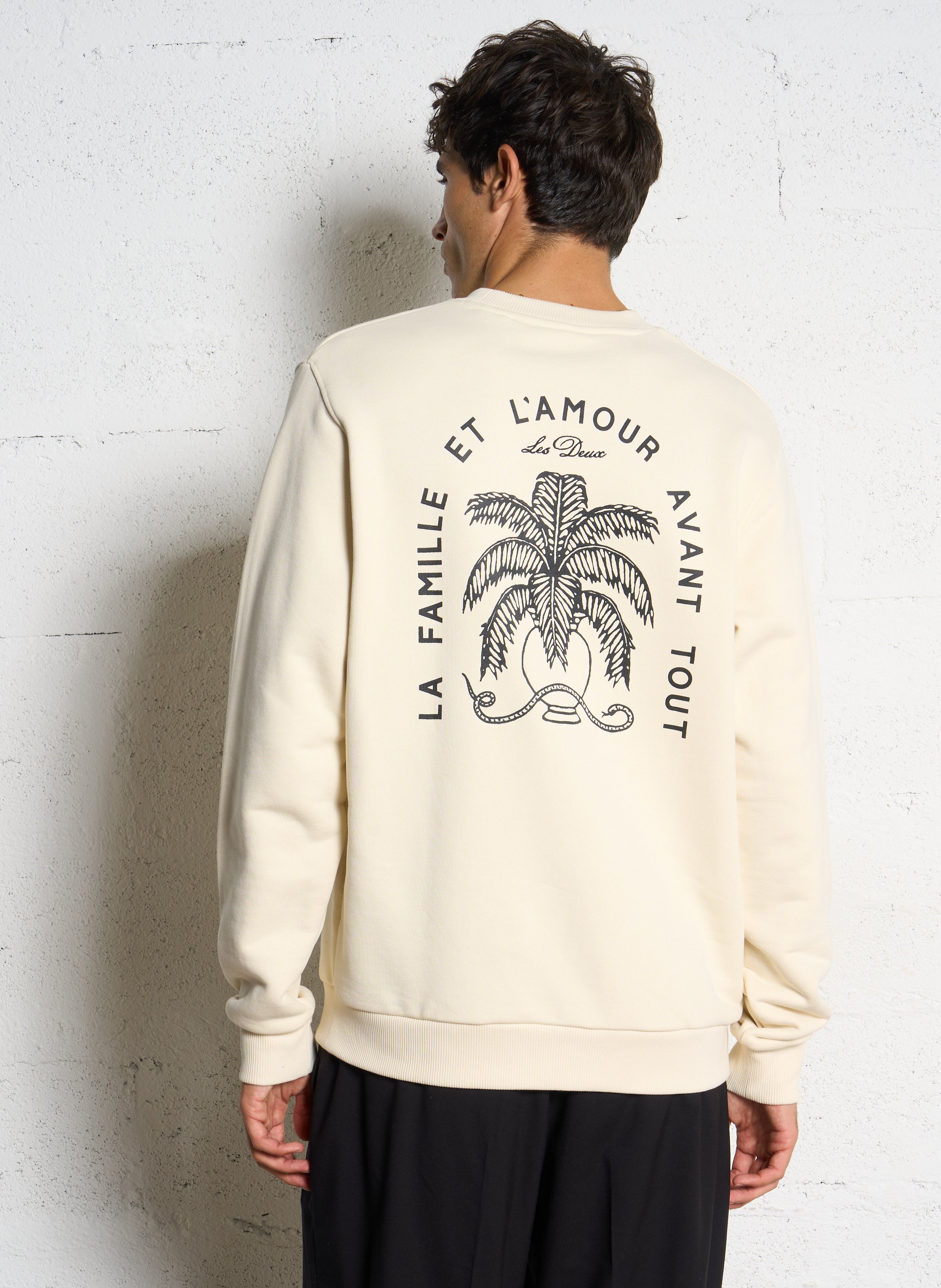 Oversized cotton sweatshirt LES DEUX Beige