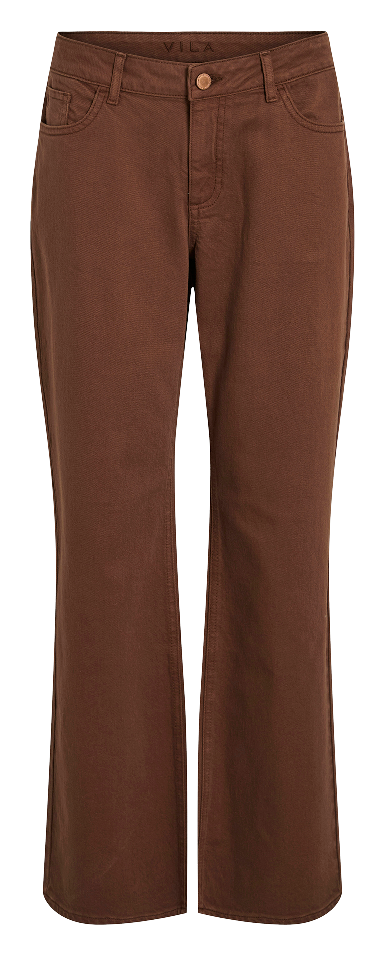 Jean patte d&#039;eph en coton mélangé VILA Marron