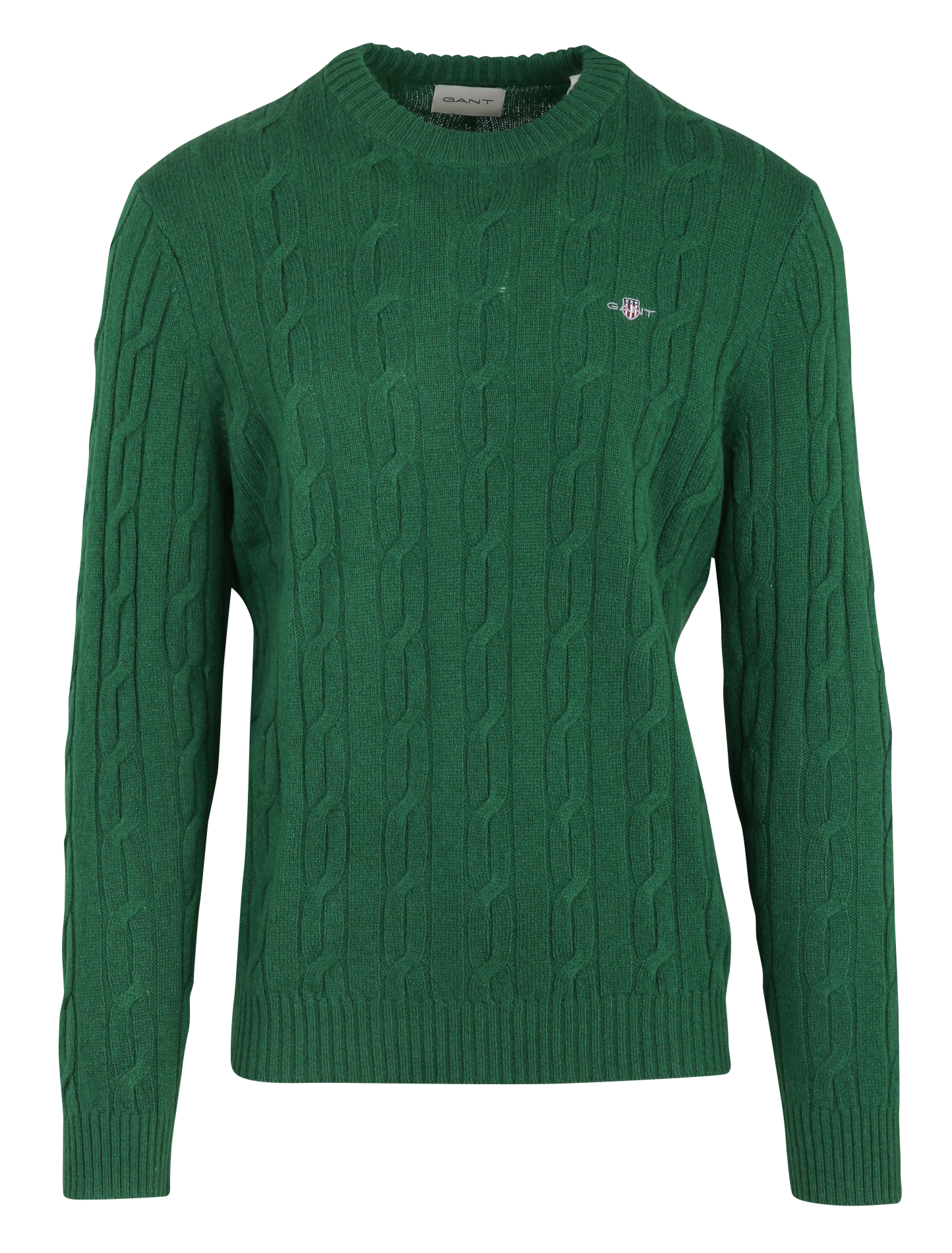Pull oversize col rond en laine GANT Vert