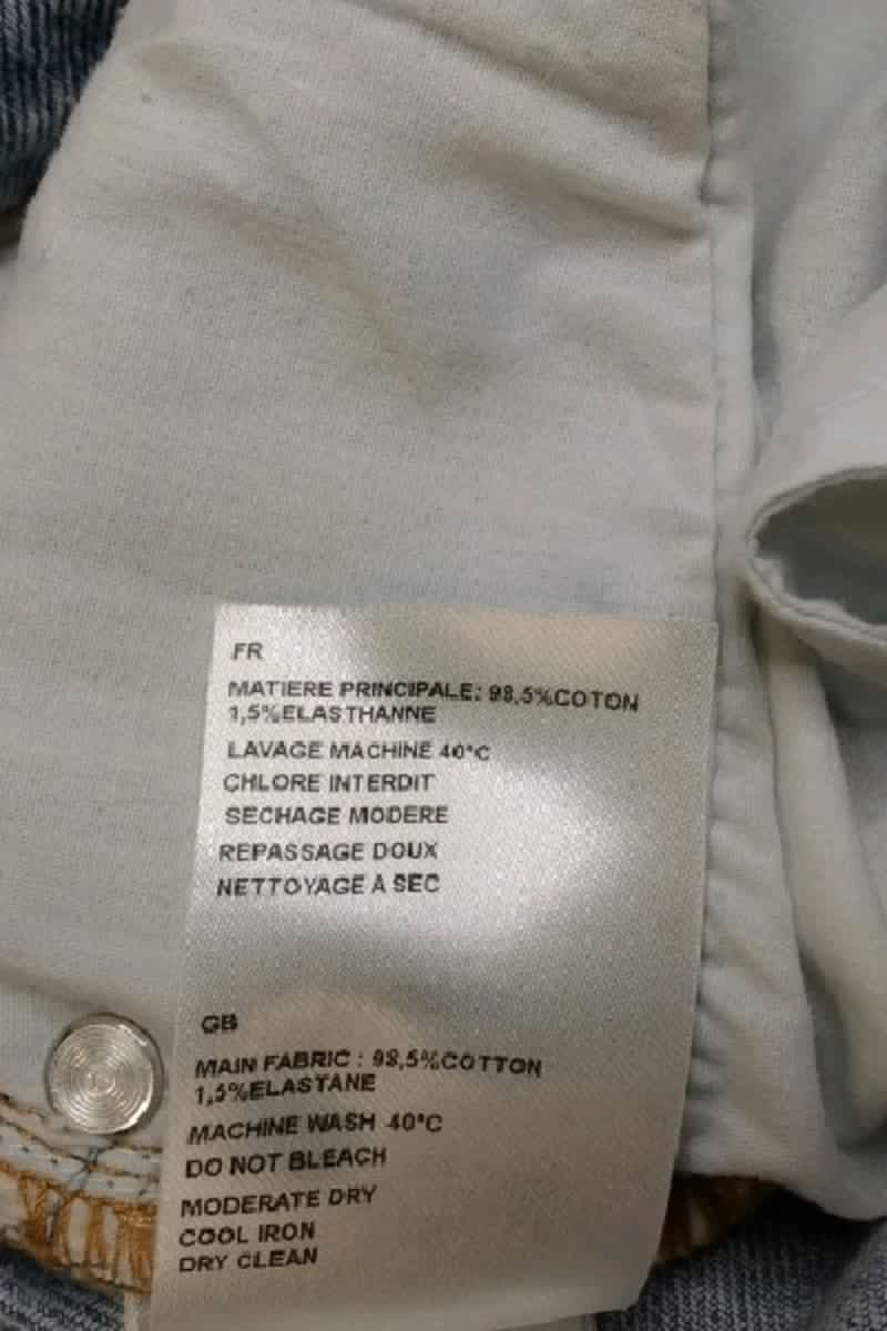 Straight cotton-blend pants Manoush - Seconde Main Blue