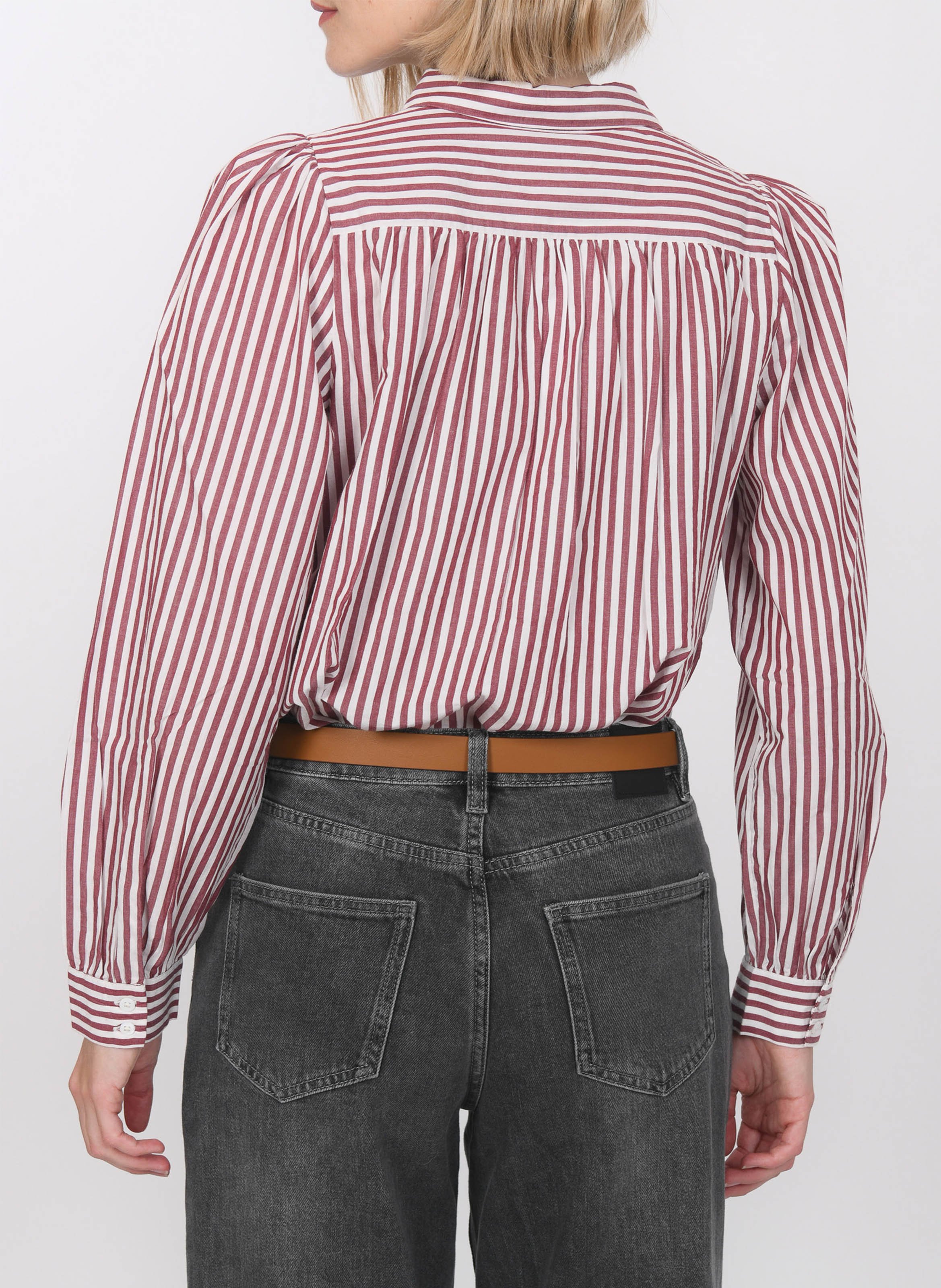 Chemise col classique manches contrastantes en coton KOOKAI Red