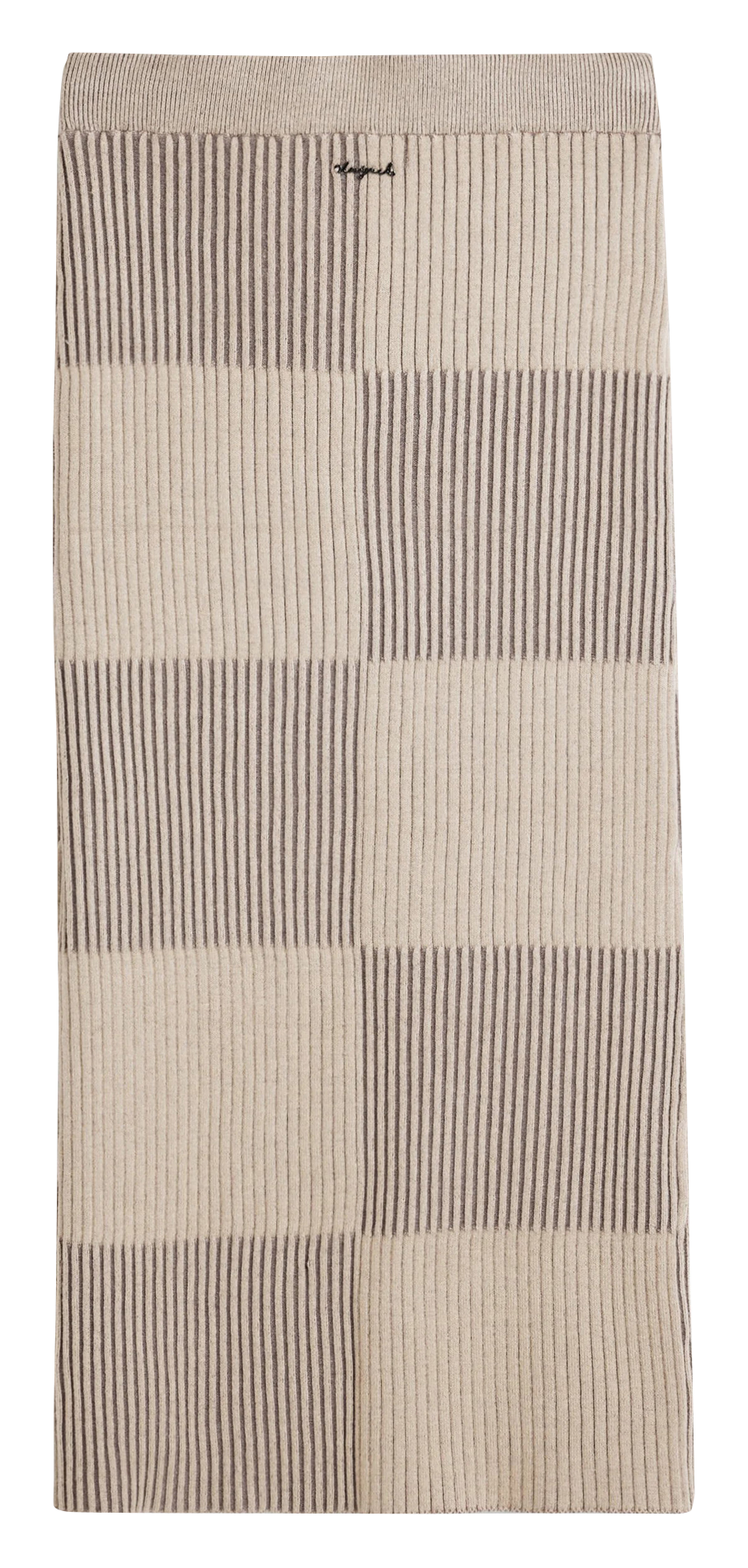 Jupe midi en maille  DESIGUAL Marron