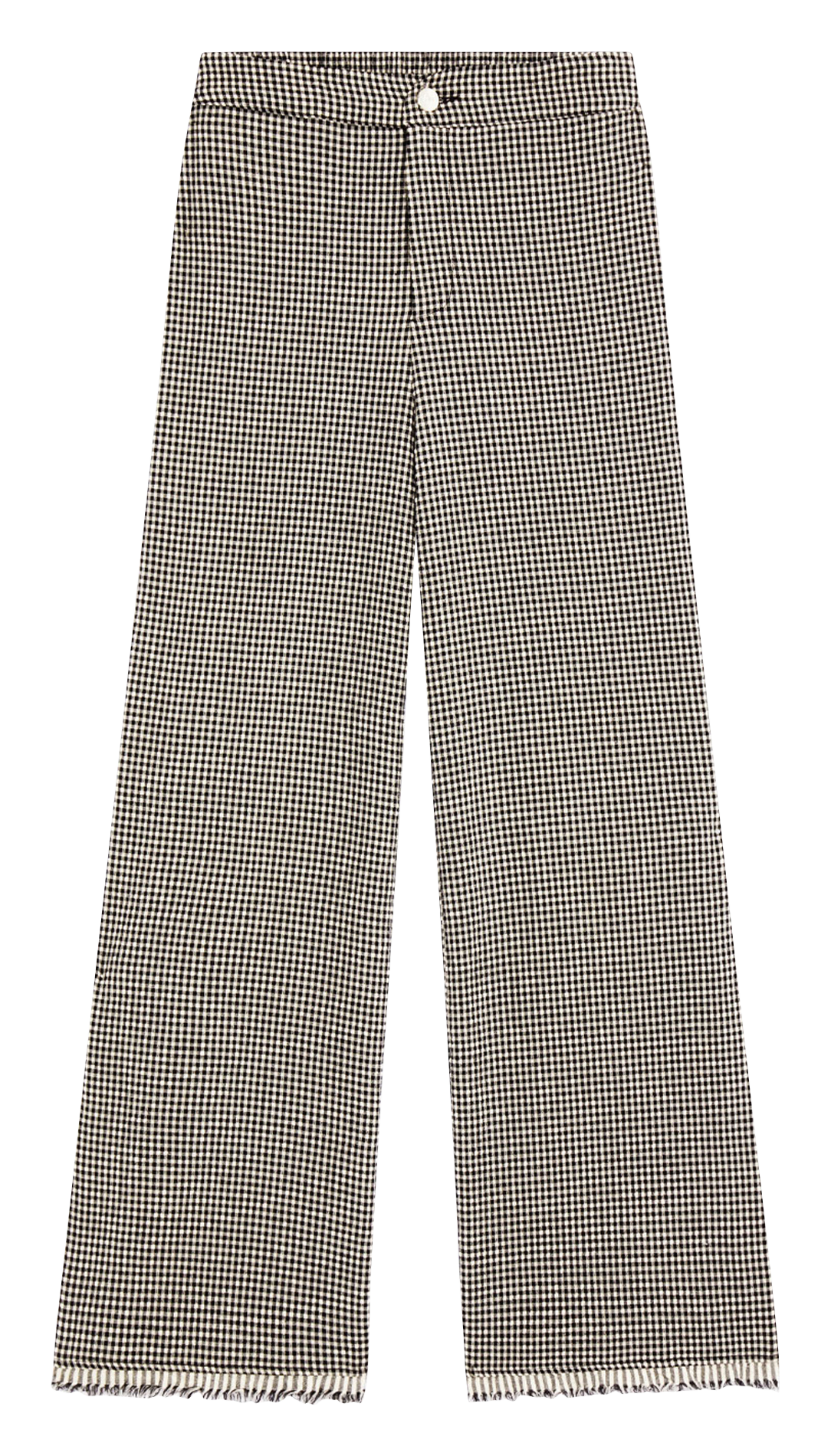 Pantalon évasé 7/8ème à motif ROSEANNA Noir