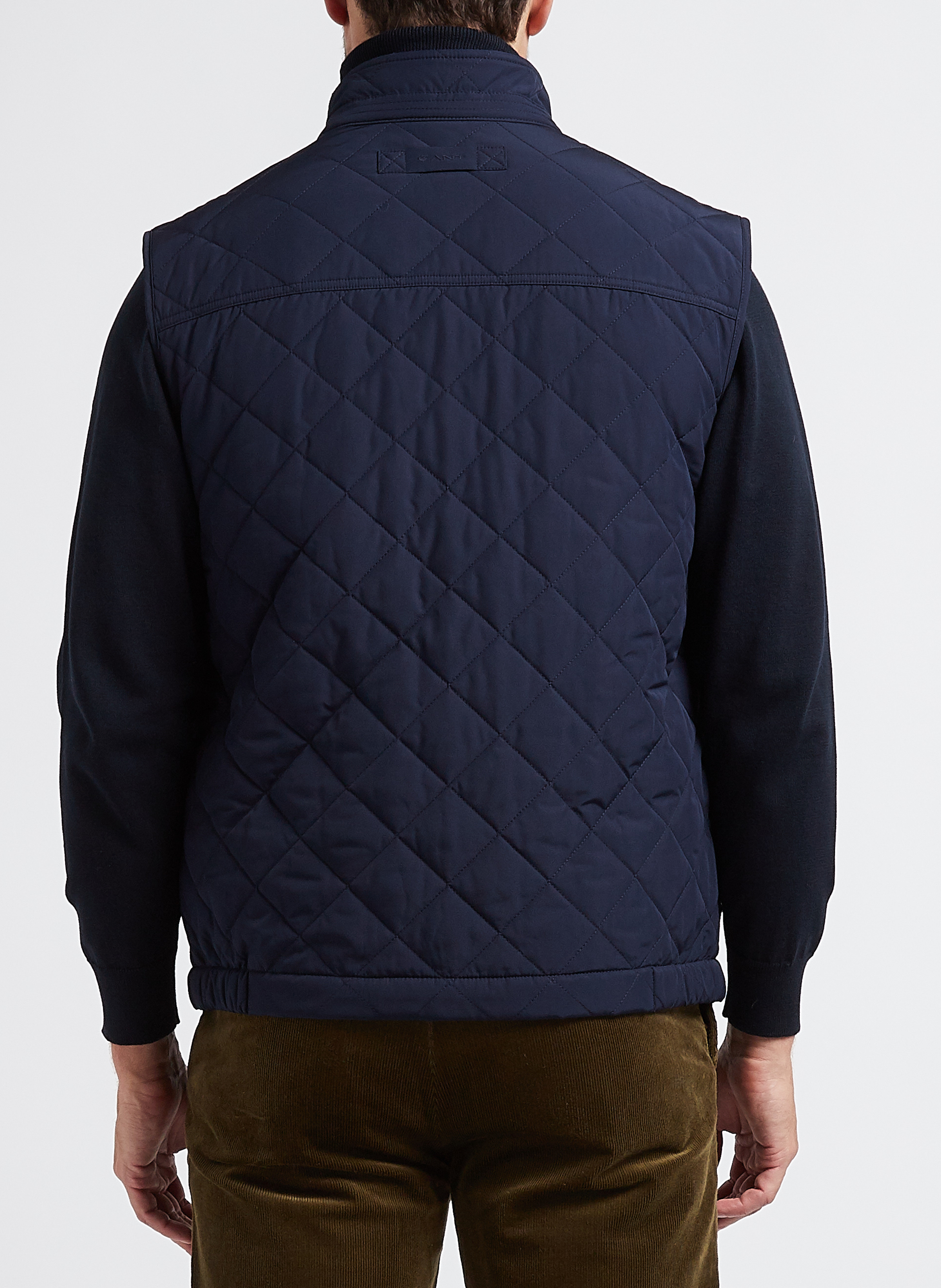 Gerade gesteppte Jacke mit Stehkragen GANT Blau