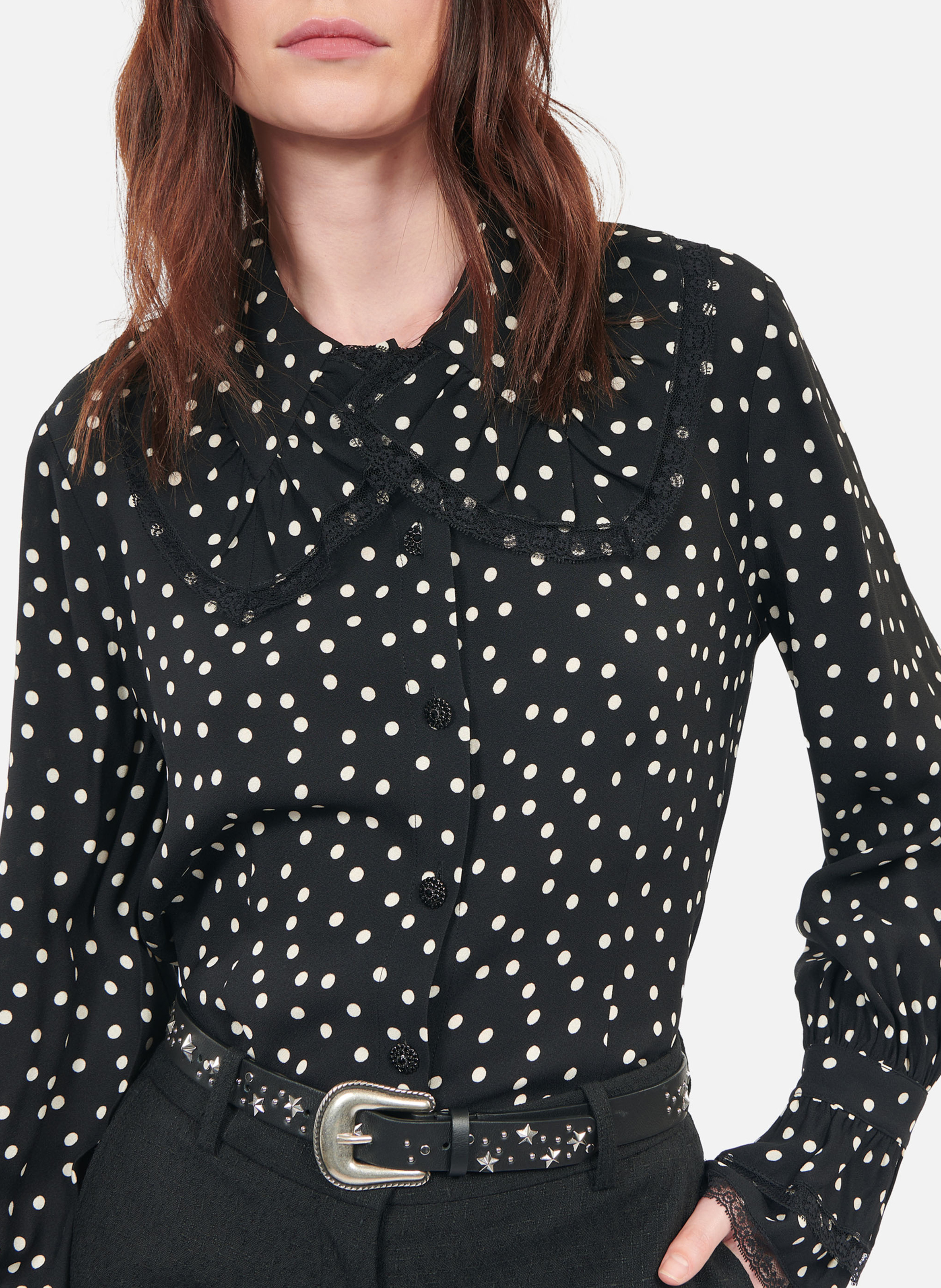 Nauwsluitend, gestipt overhemd THE KOOPLES Zwart