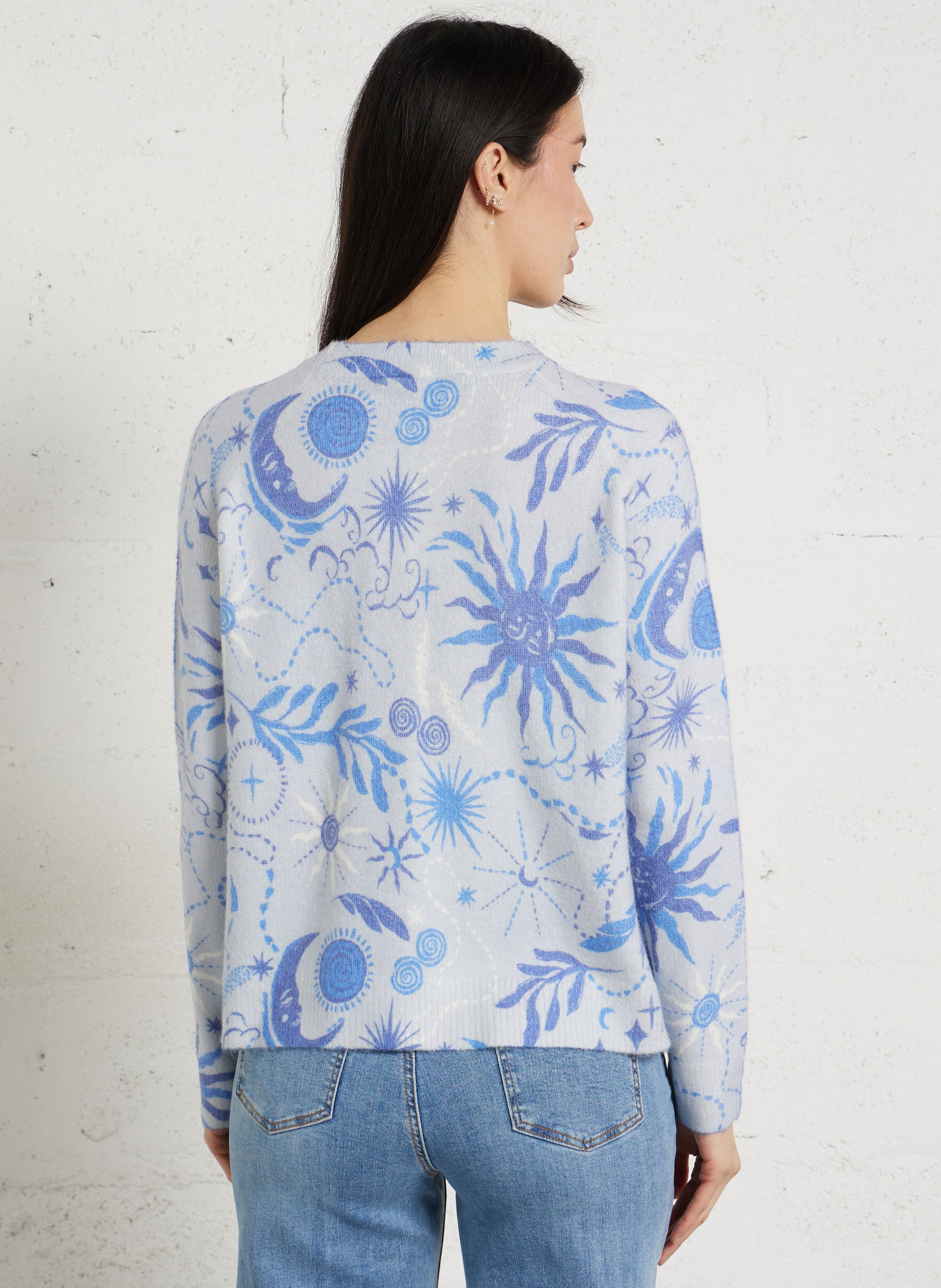 Pull droit à col rond LA PETITE ETOILE Bleu