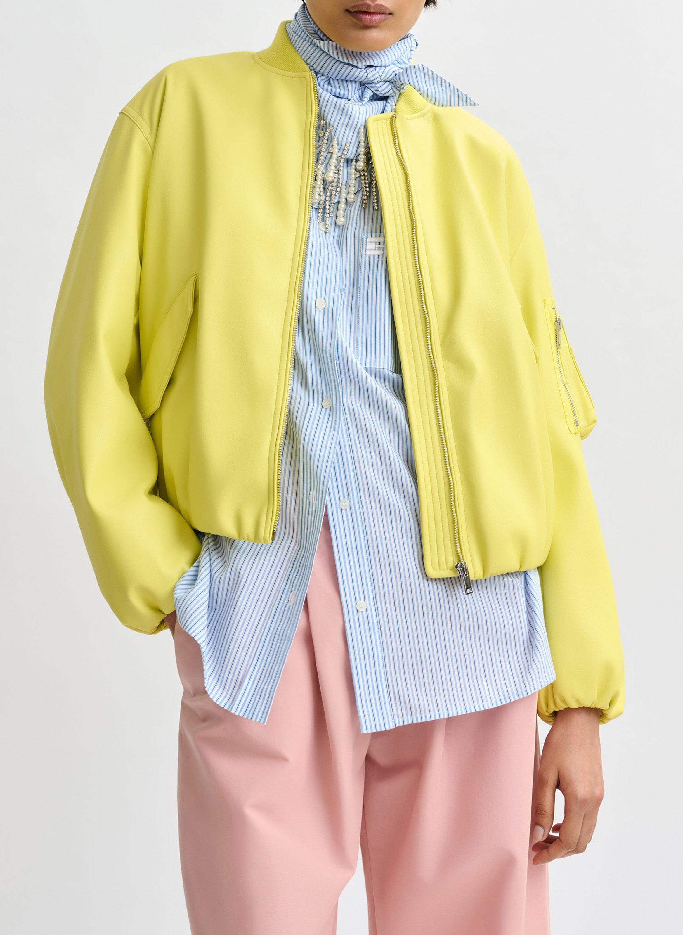 Varsity-collar jacket ESSENTIEL ANTWERP Yellow