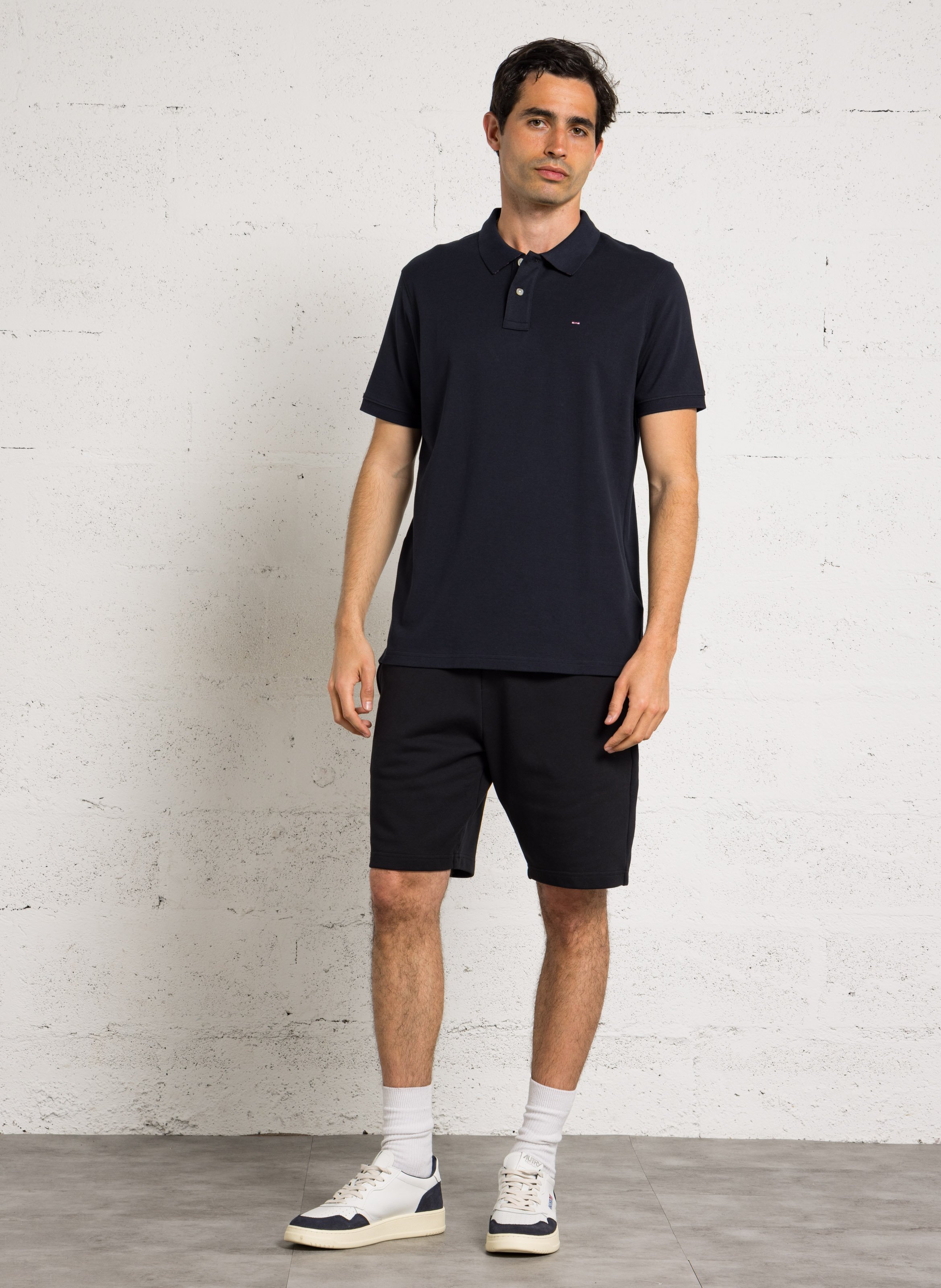 Polo droit en coton EDEN PARK Bleu