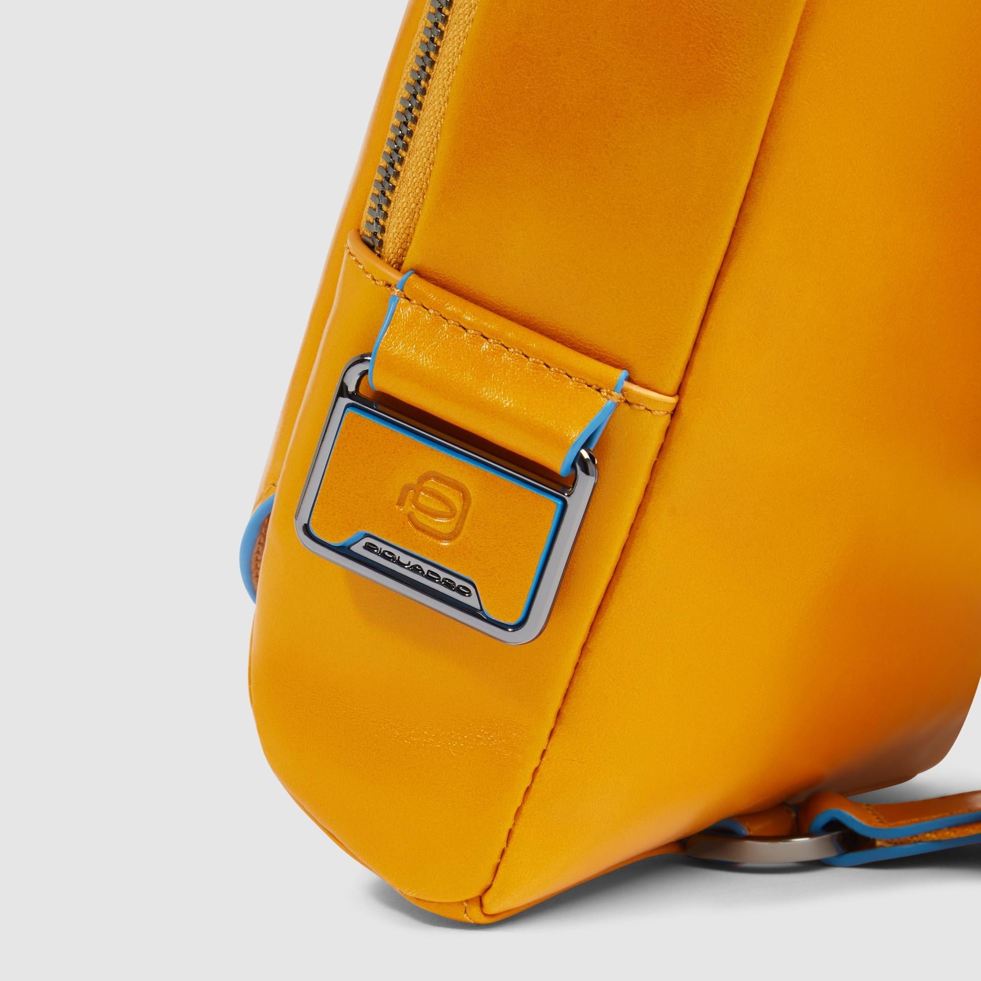 Customizable leather chest bag for iPad® mini Yellow