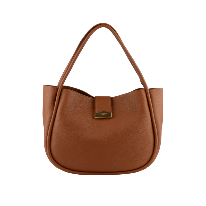 Beige messenger bag POURCHET