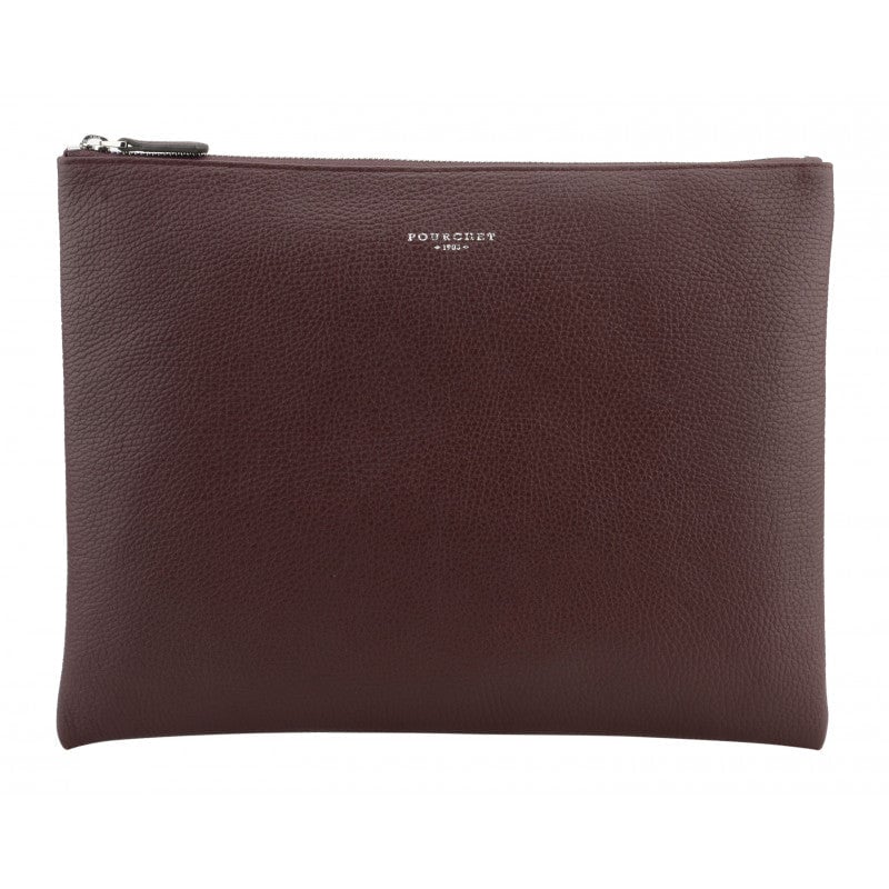 Calfskin leather shoulder bag Red