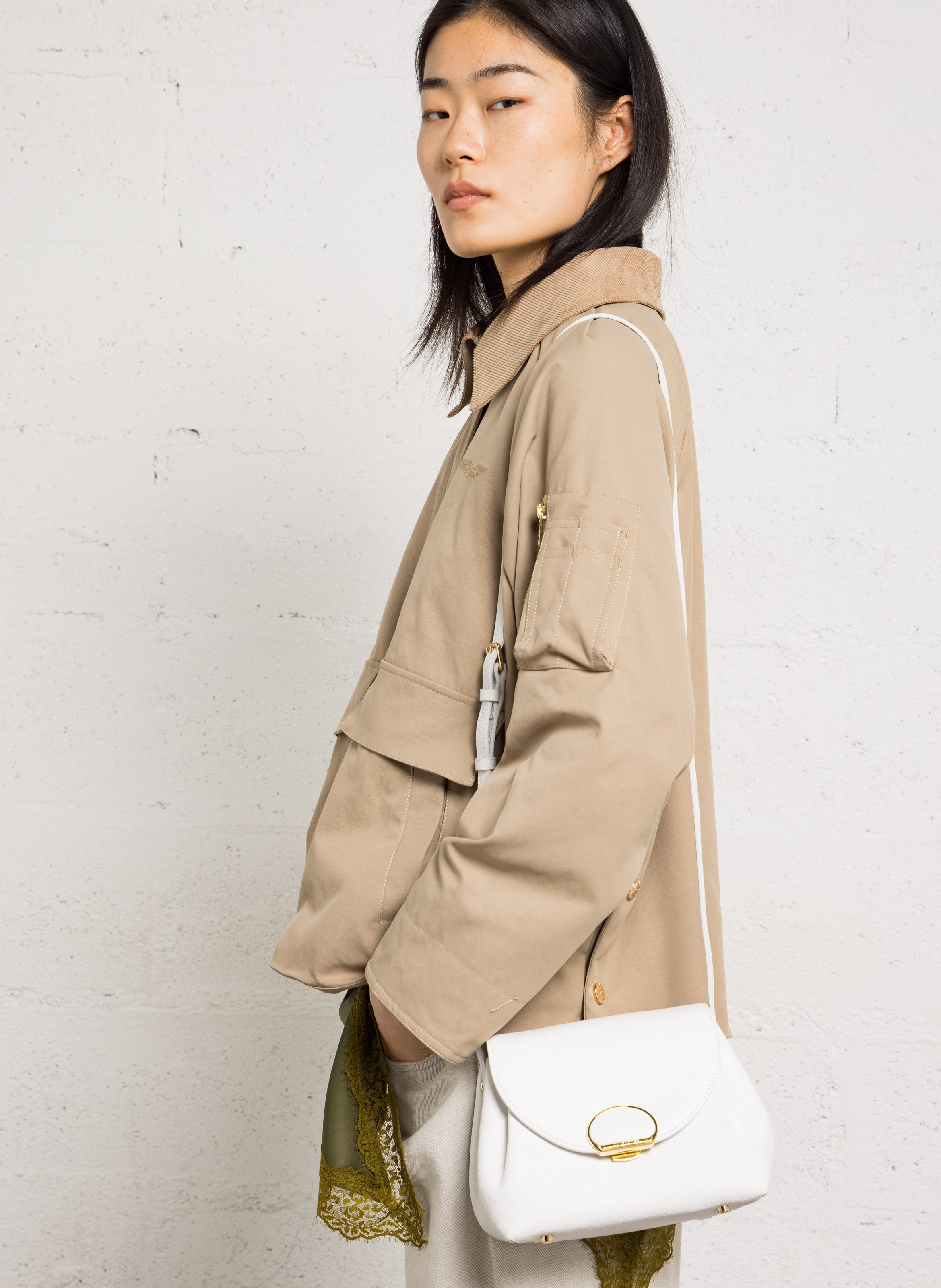 Dori leather shoulder bag LANCASTER PARIS White