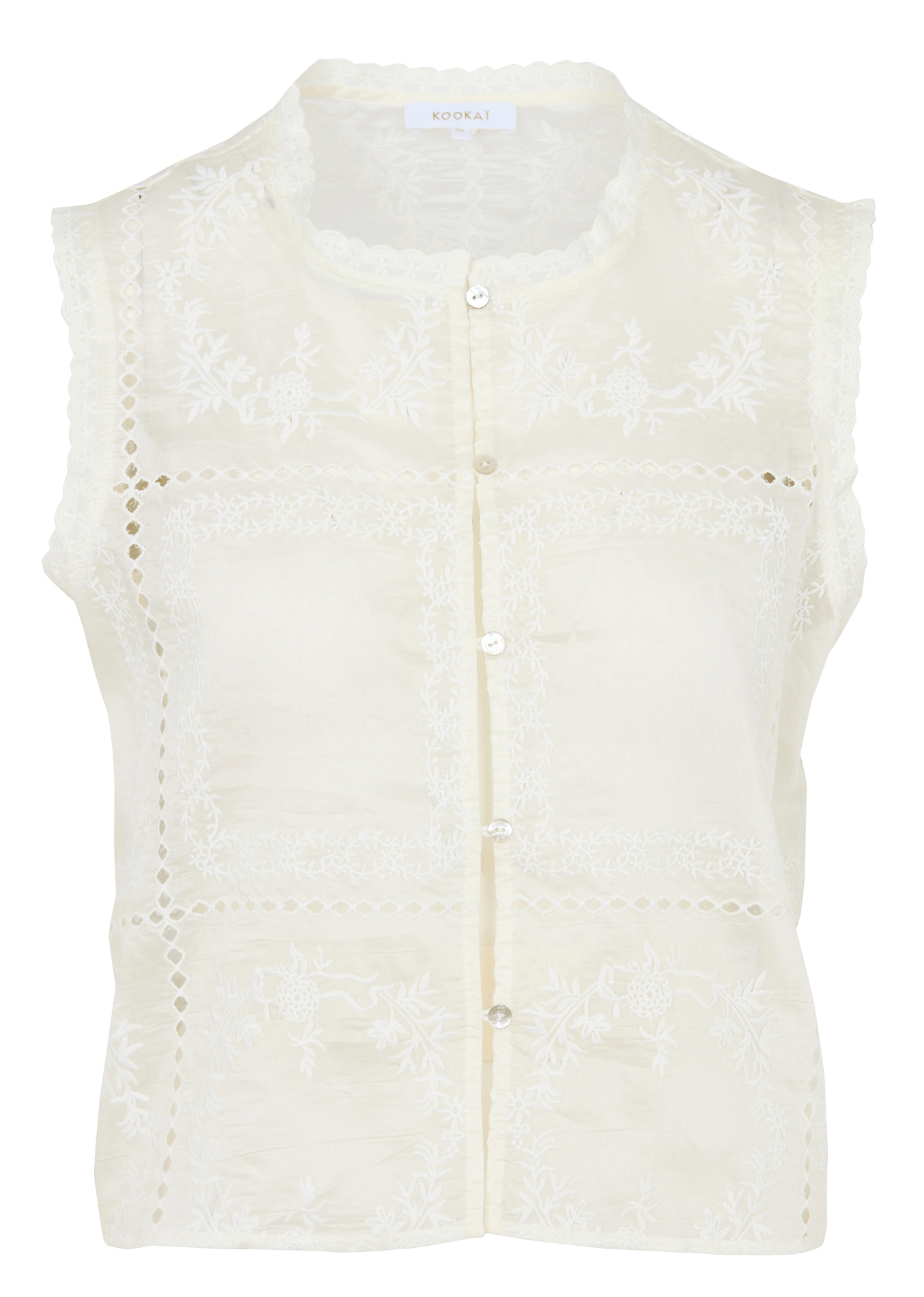 Rundhalsausschnitt Bluse KOOKAI Beige