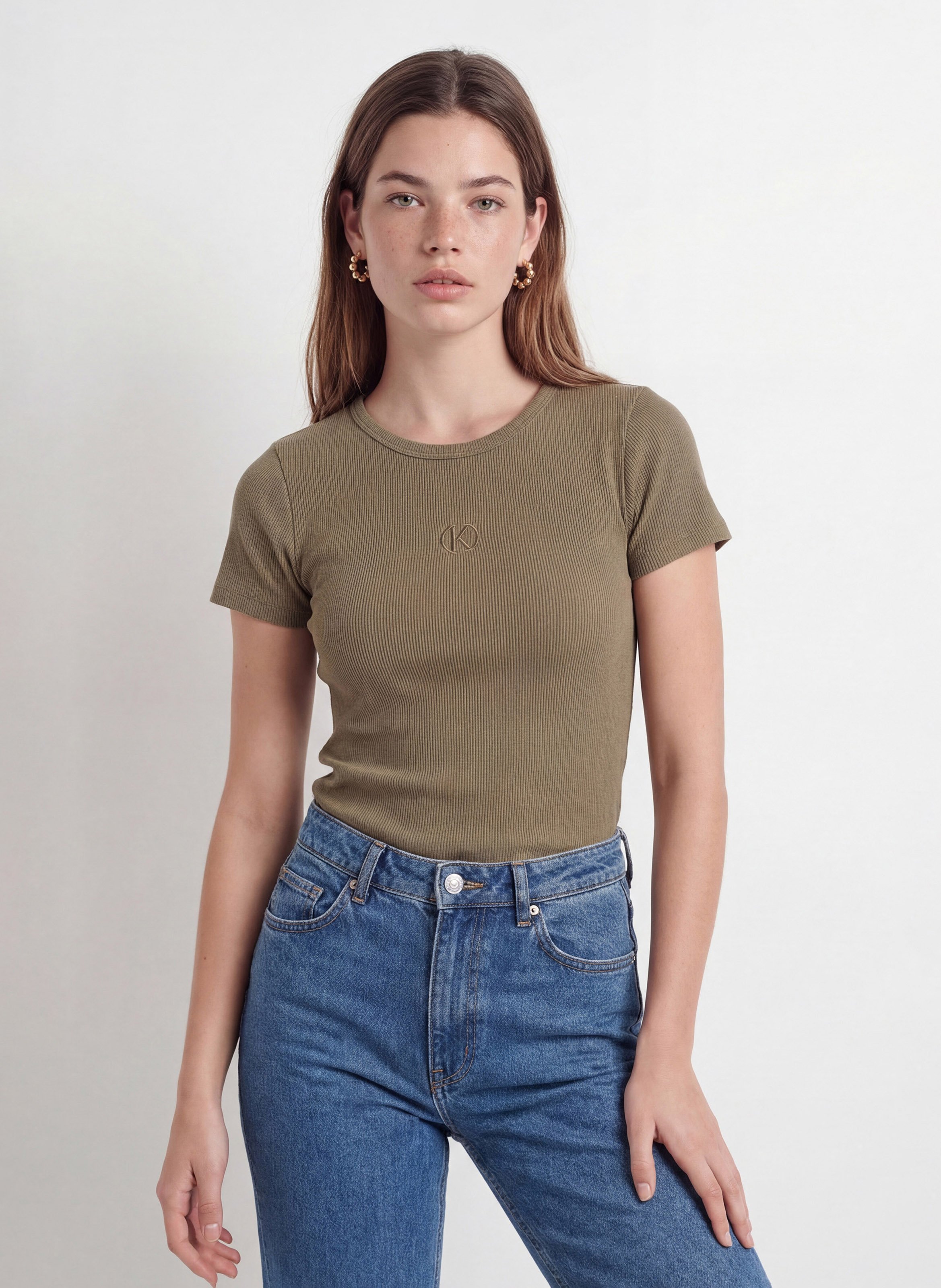 Ribbed slim-fit T-shirt KOOKAI