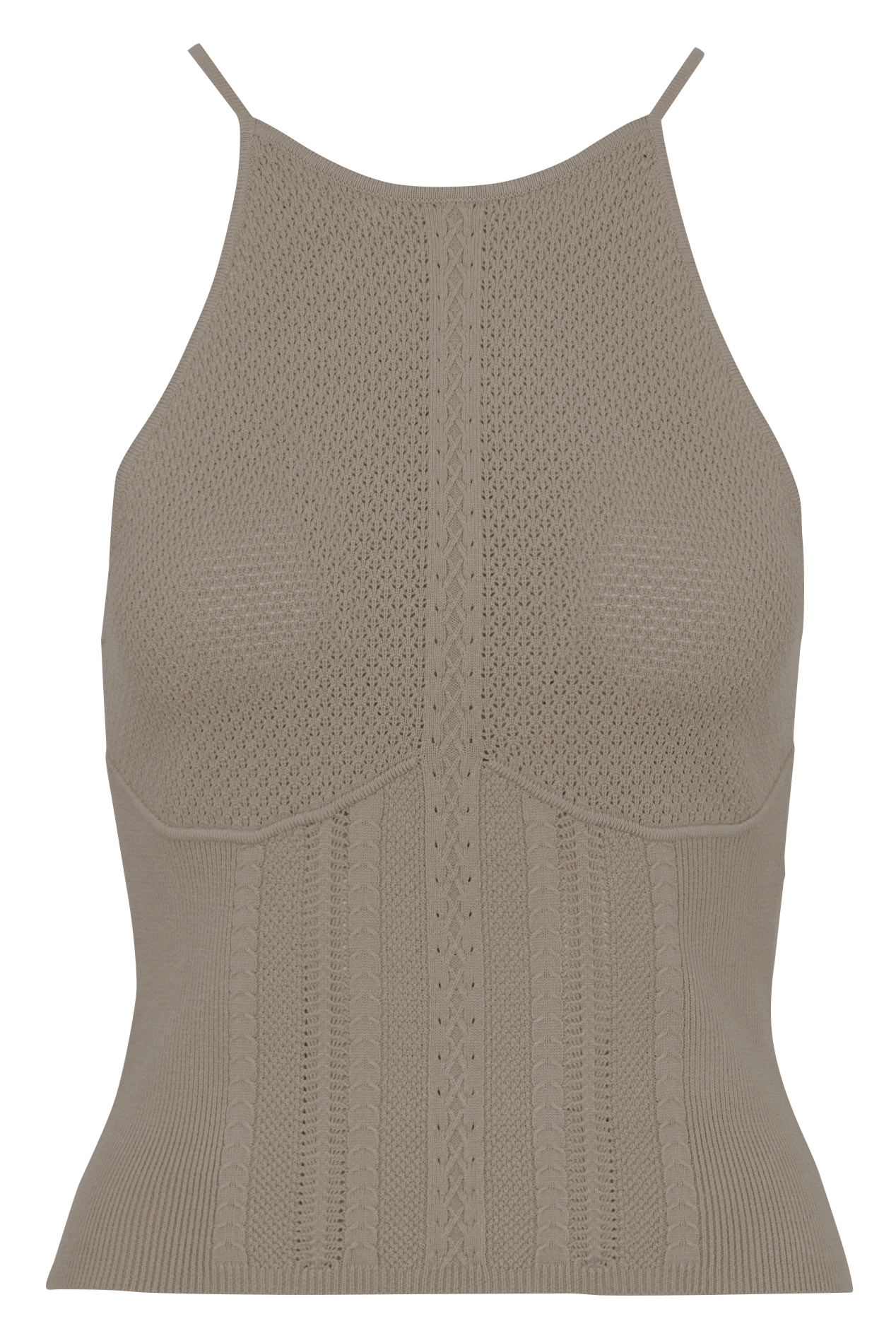 Rundhals-Top aus Strick KOOKAI Braun