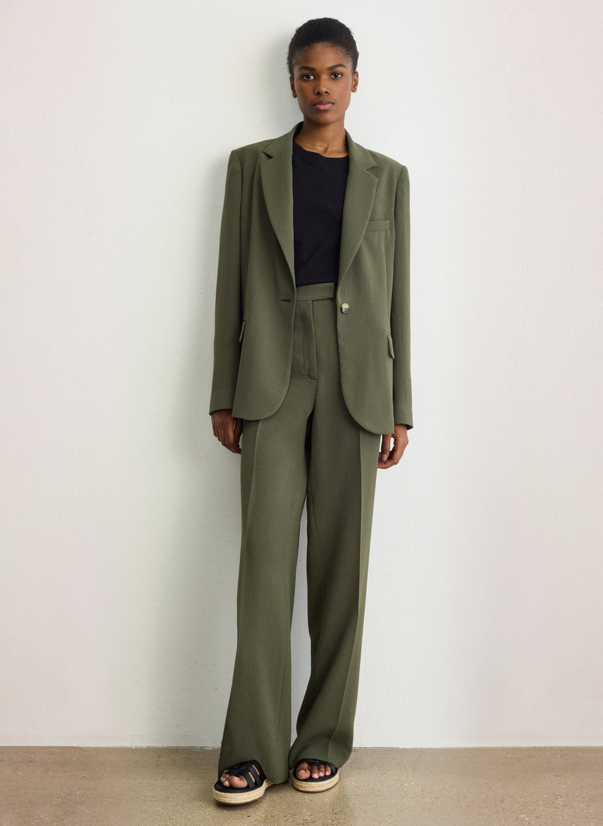 Veste col tailleur PABLO Kaki