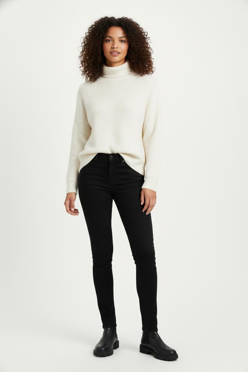 Cropped slim jeans with studs LEVI'S - Seconde main Black