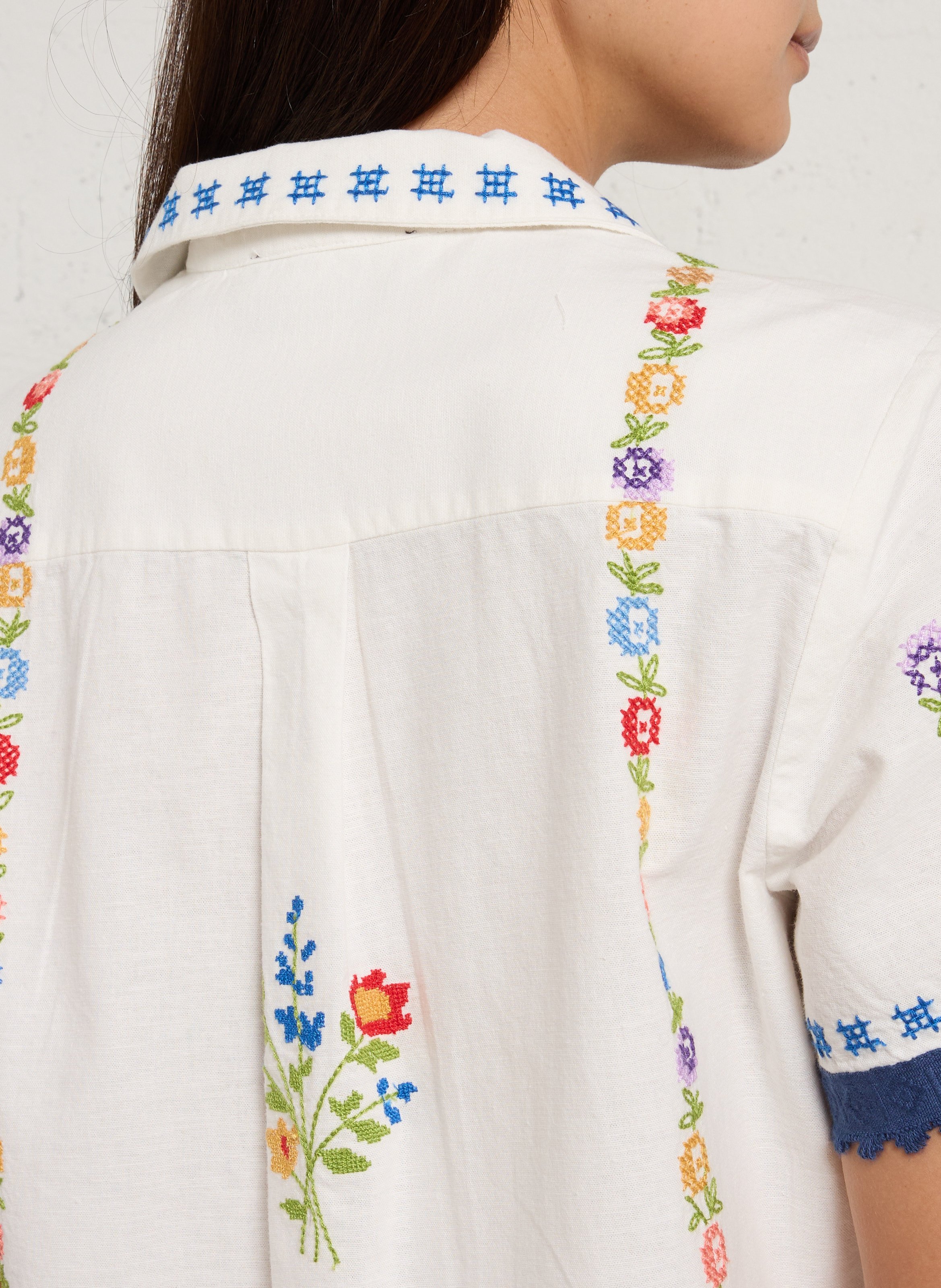 Chemise ample en coton BERENICE Blanc