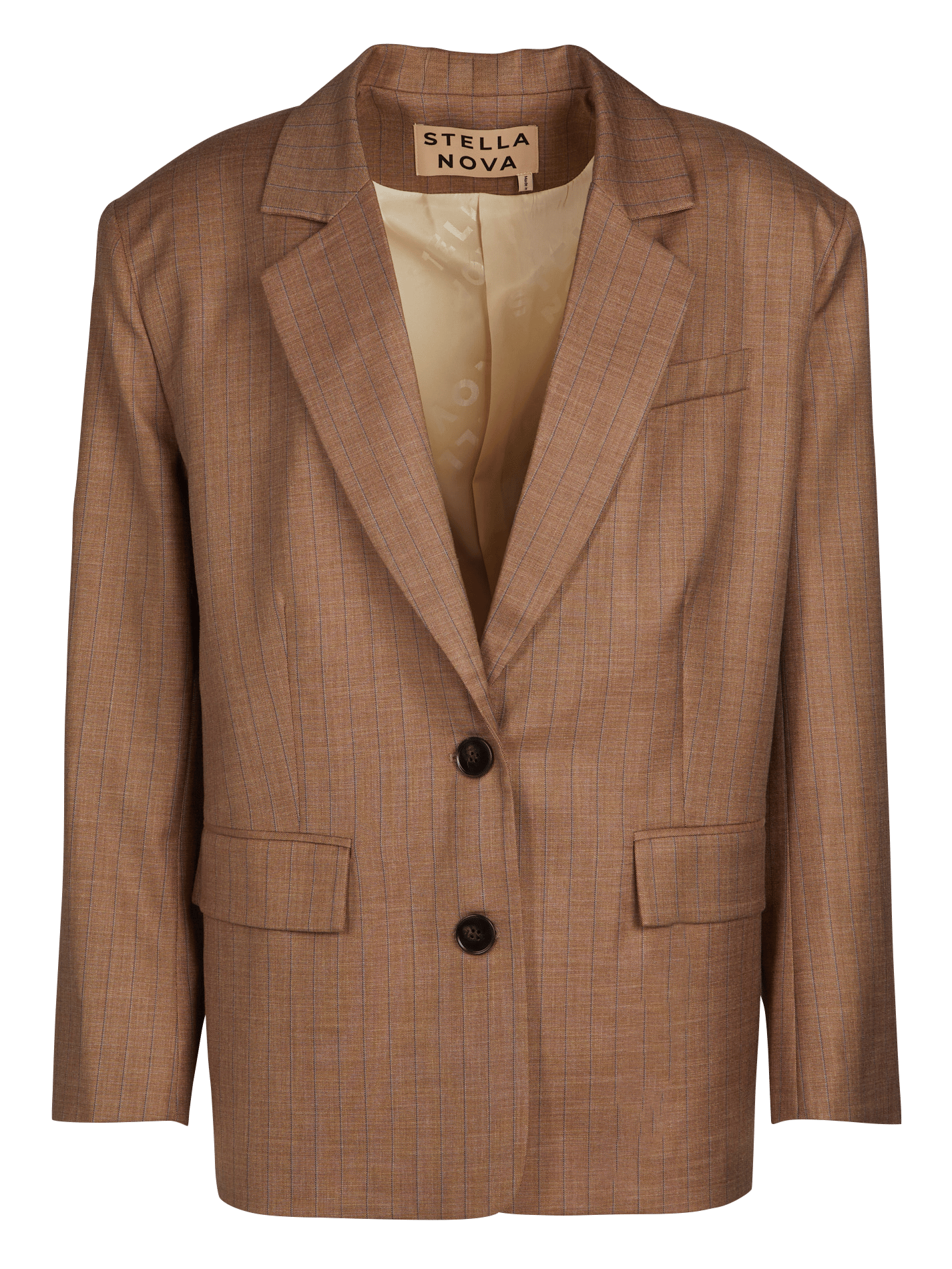 Oversized printed blazer STELLA NOVA Brown