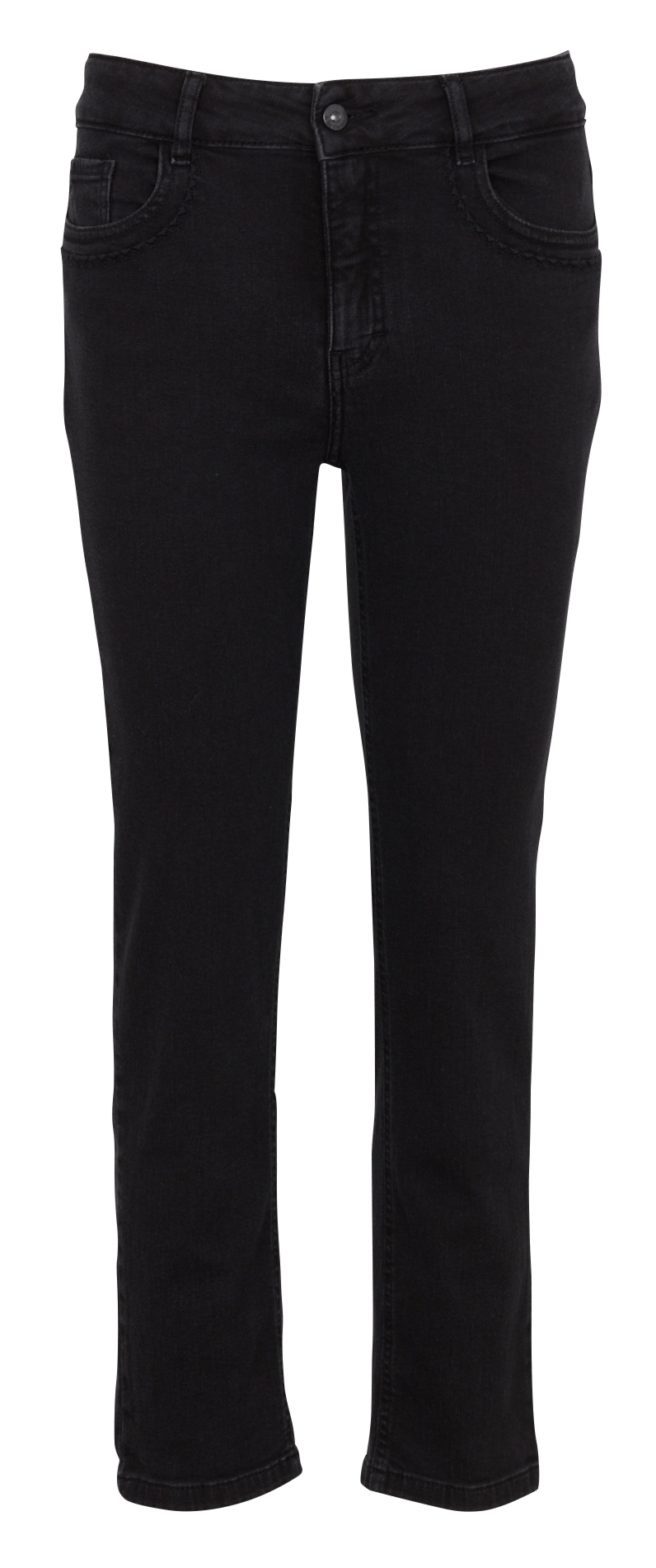 Jean slim en coton bio mélangé LA FEE MARABOUTEE Noir
