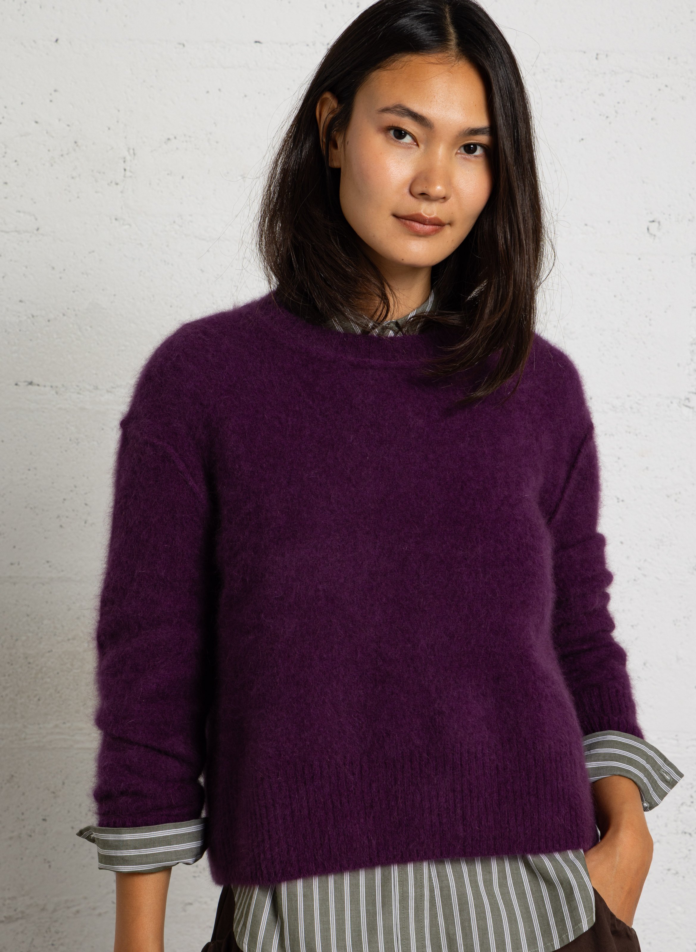 Pull col rond en laine BELLA JONES