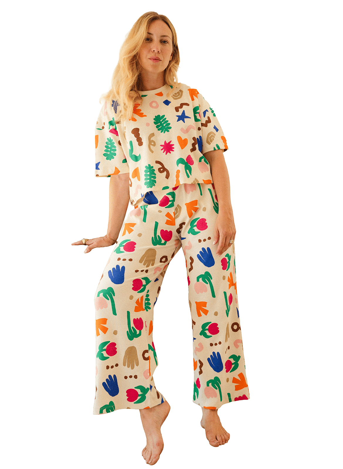 Ensemble de pyjama long ample imprimé WE ARE JOLIES Multicolore