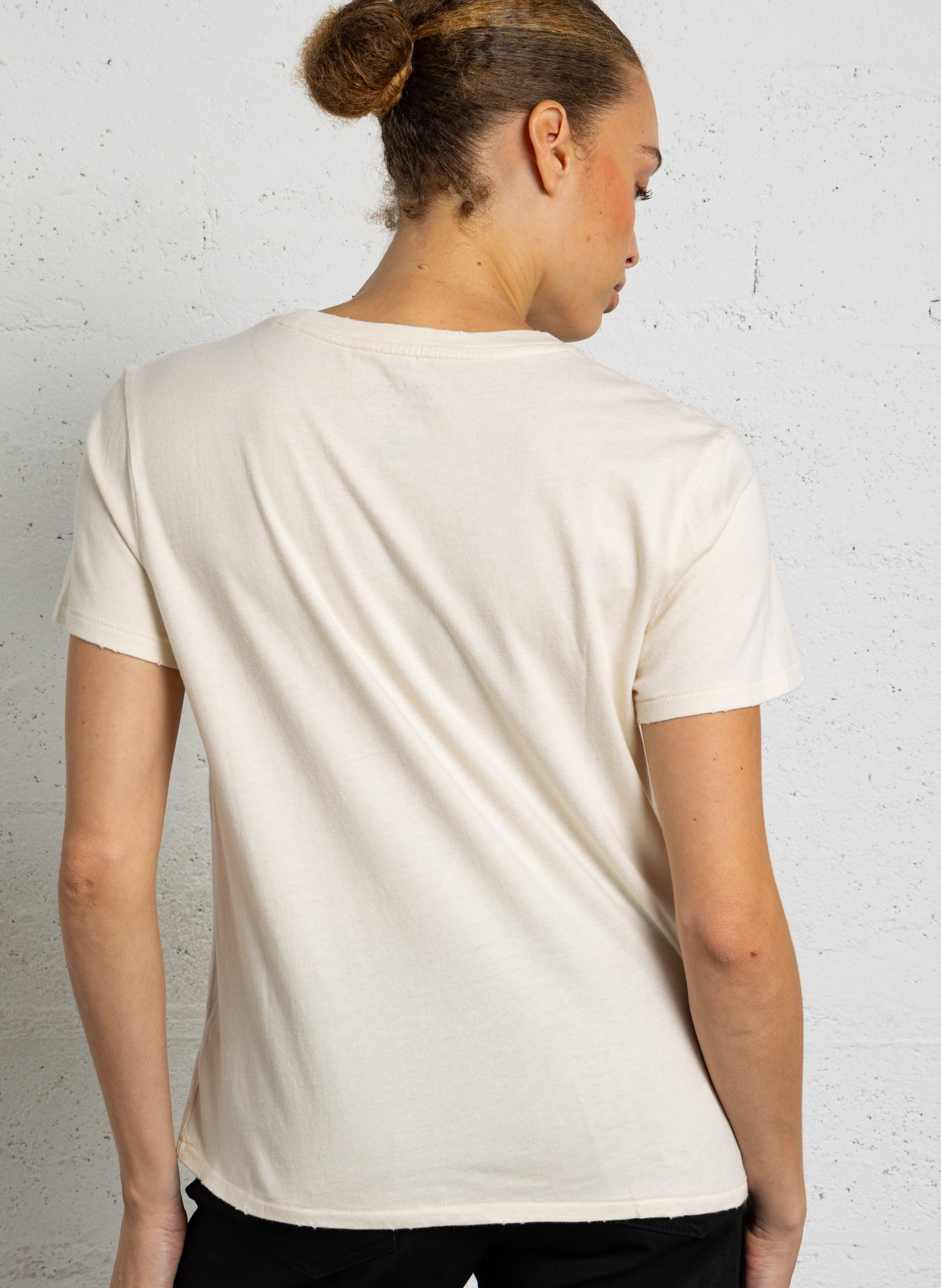 Maglietta diritta con dettagli a patch in cotone NEWTONE Beige