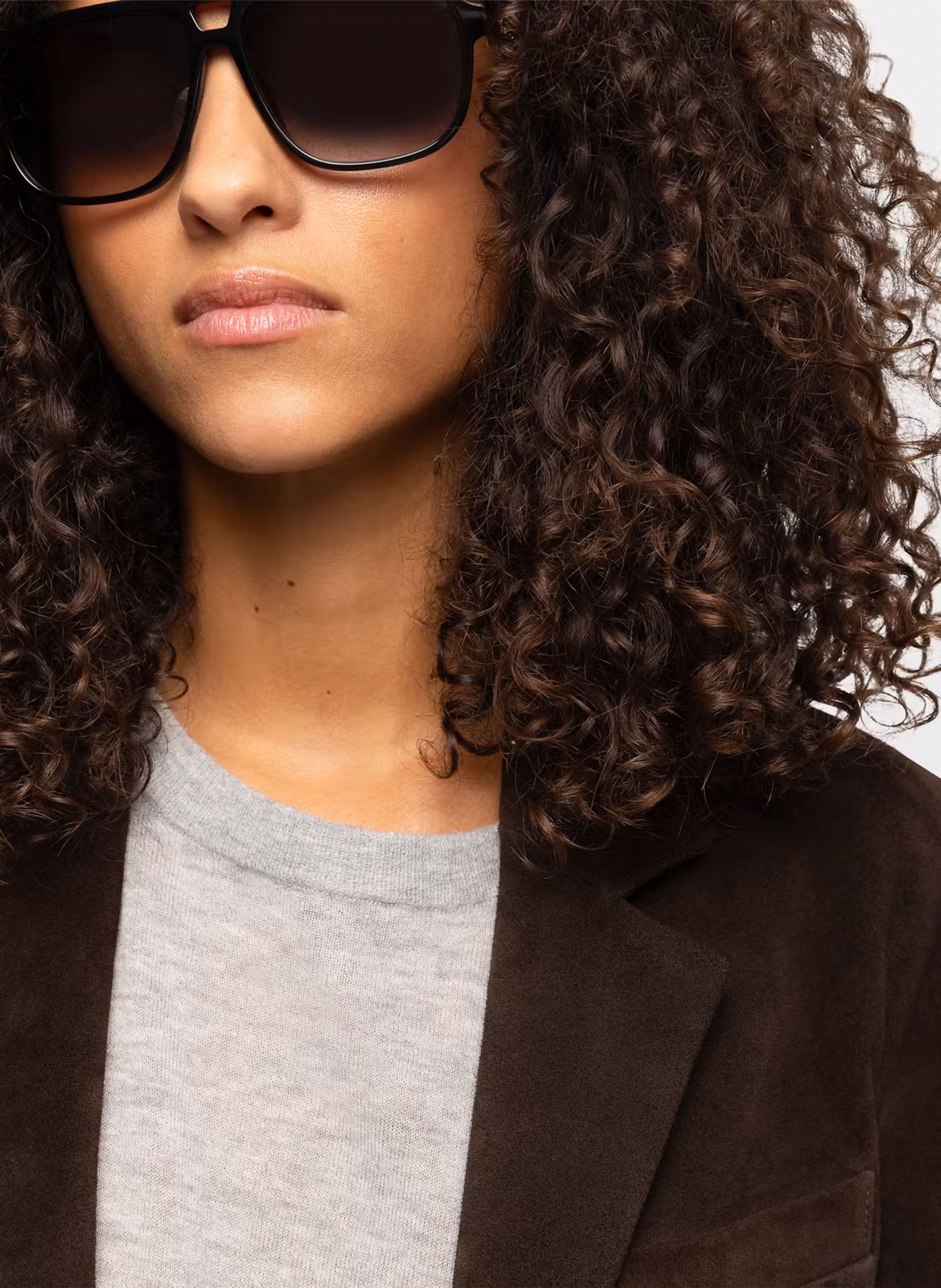 Weit geschnittene Blazerjacke aus Veloursleder ZADIG&VOLTAIRE Braun