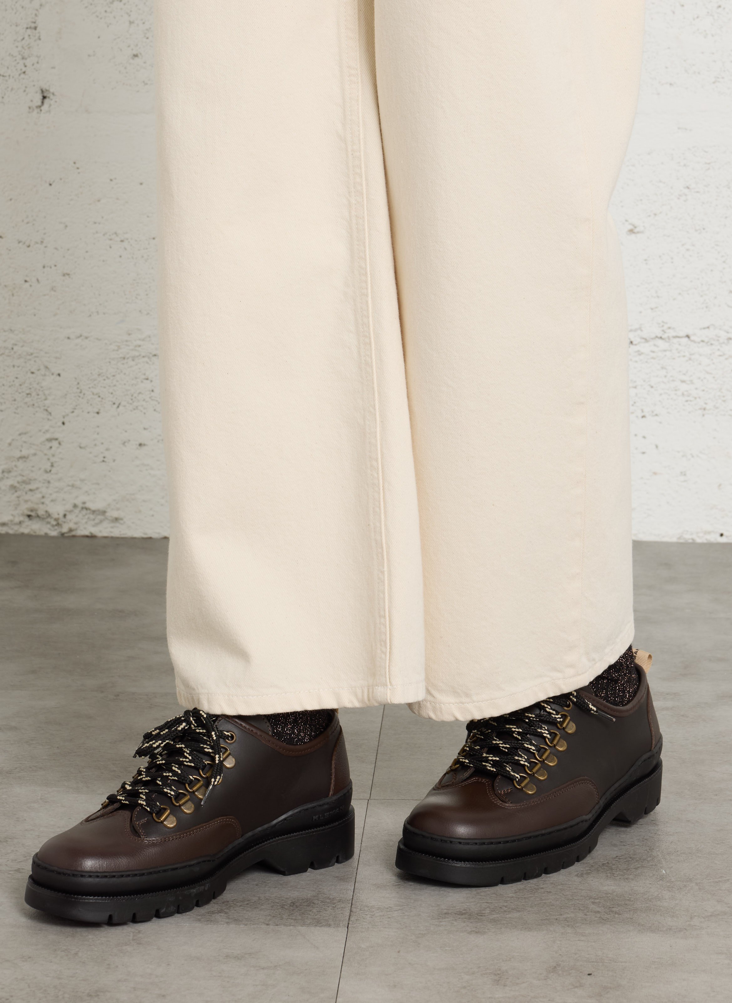 Leather Derby shoes KLEMAN Brown