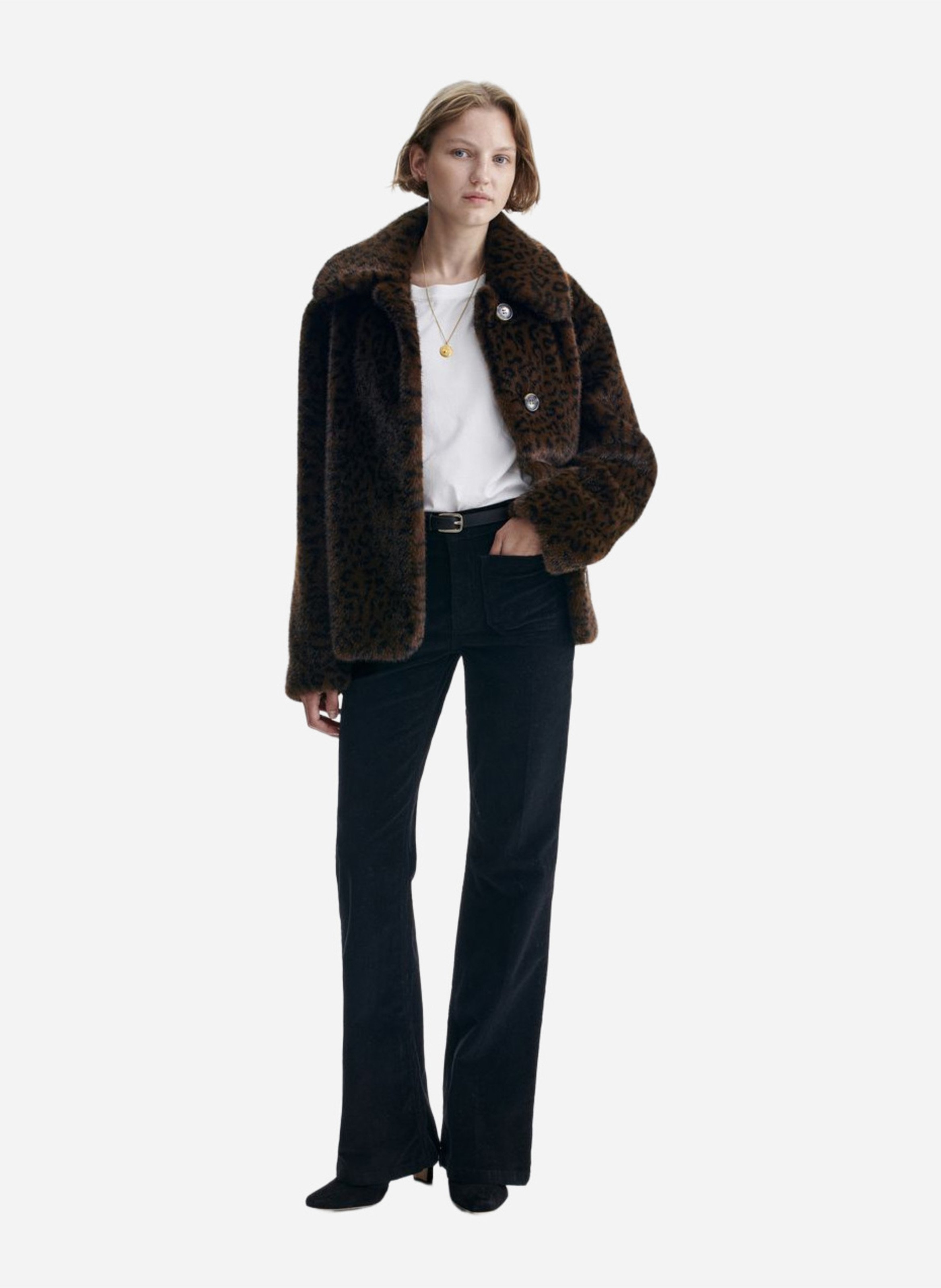 Gerade Jacke aus Kunstpelz VANESSA BRUNO Schwarz