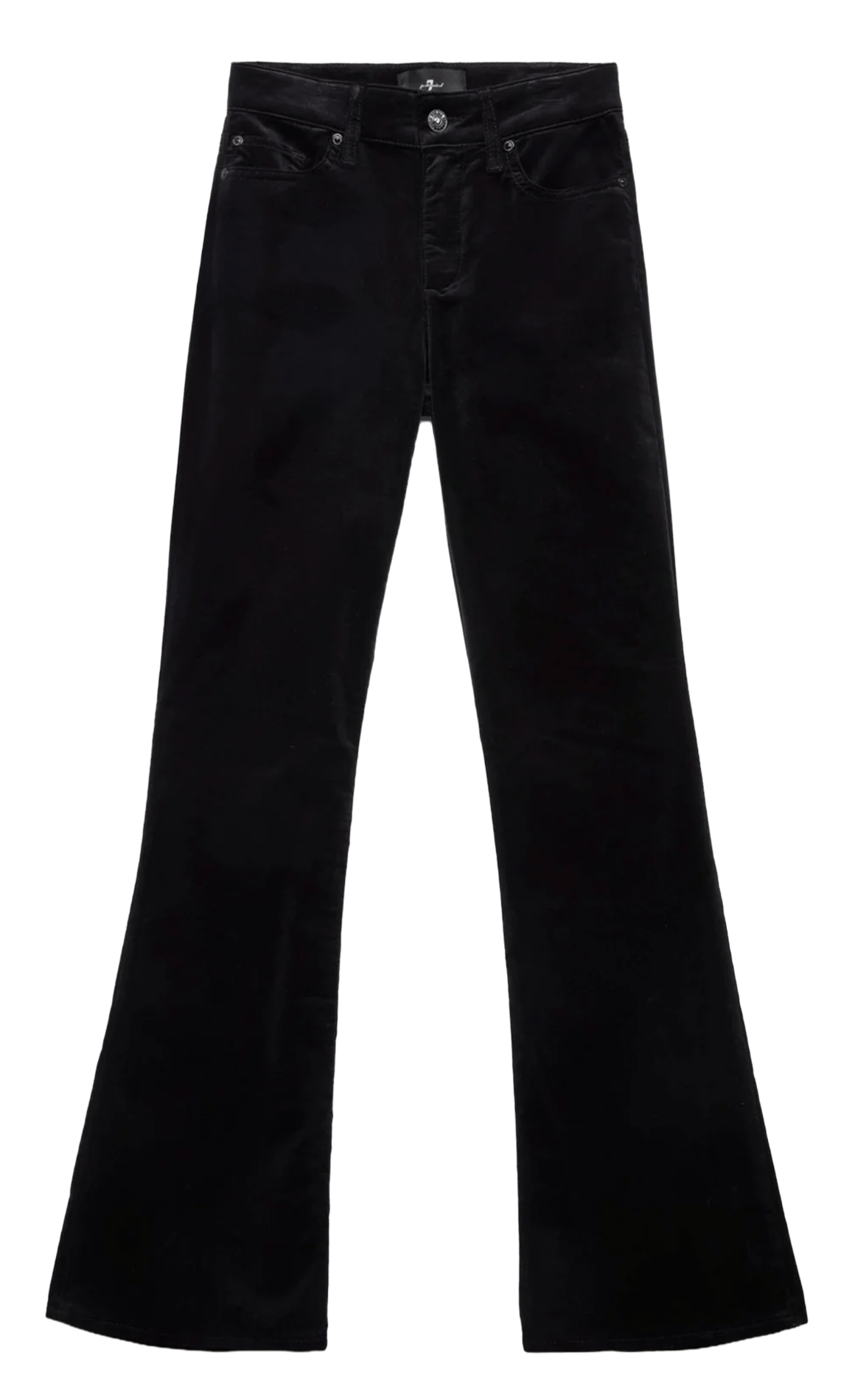 Flared cotton-blend jeans 7 FOR ALL MANKIND Black