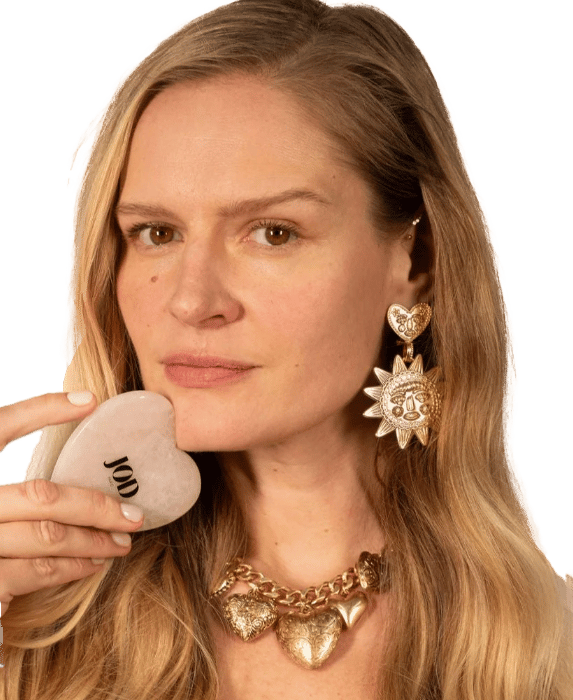 Gua Sha Rosenquarz Herzstein JOD No color