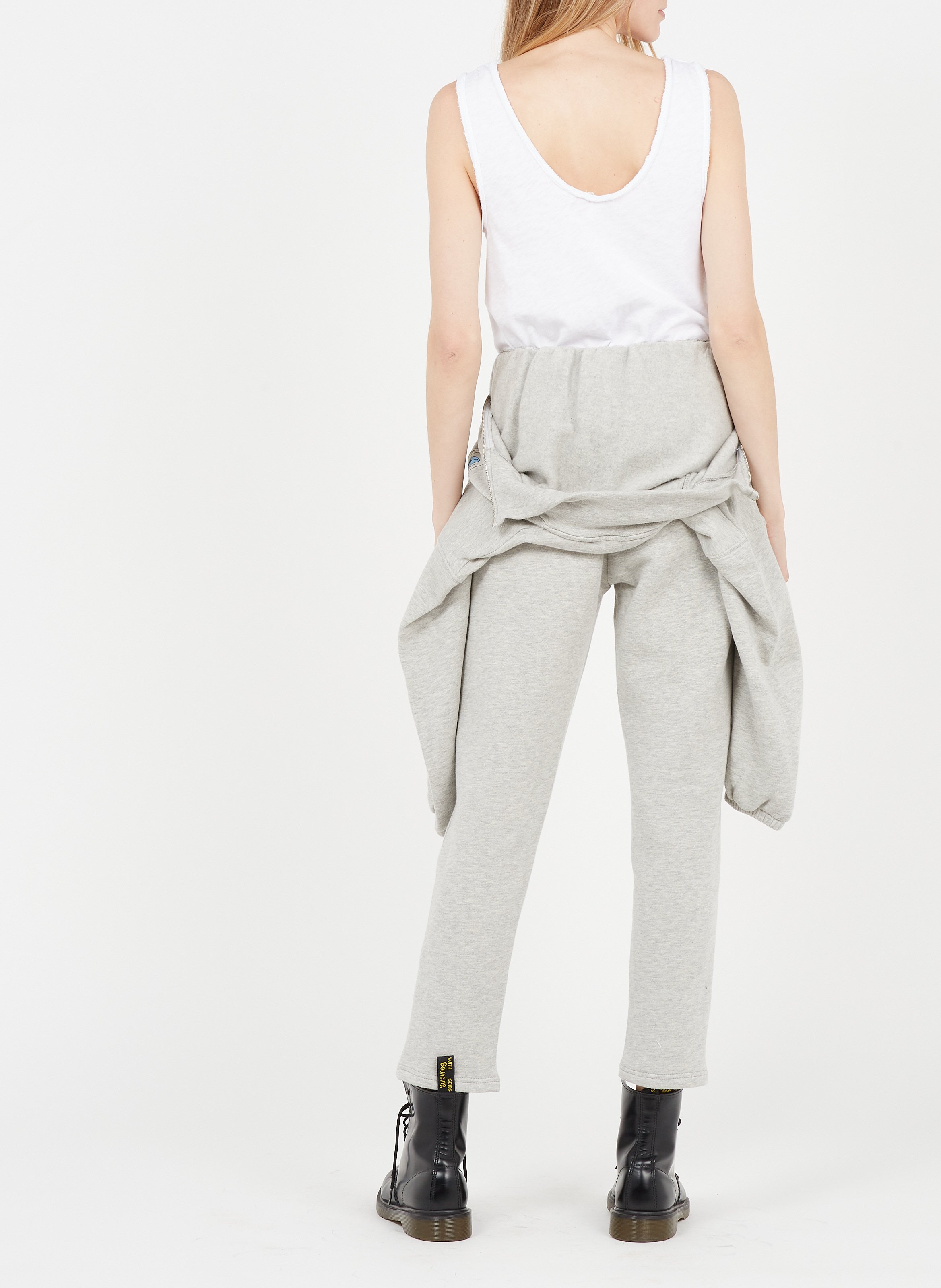 Débardeur col rond droit en coton AMERICAN VINTAGE Blanc