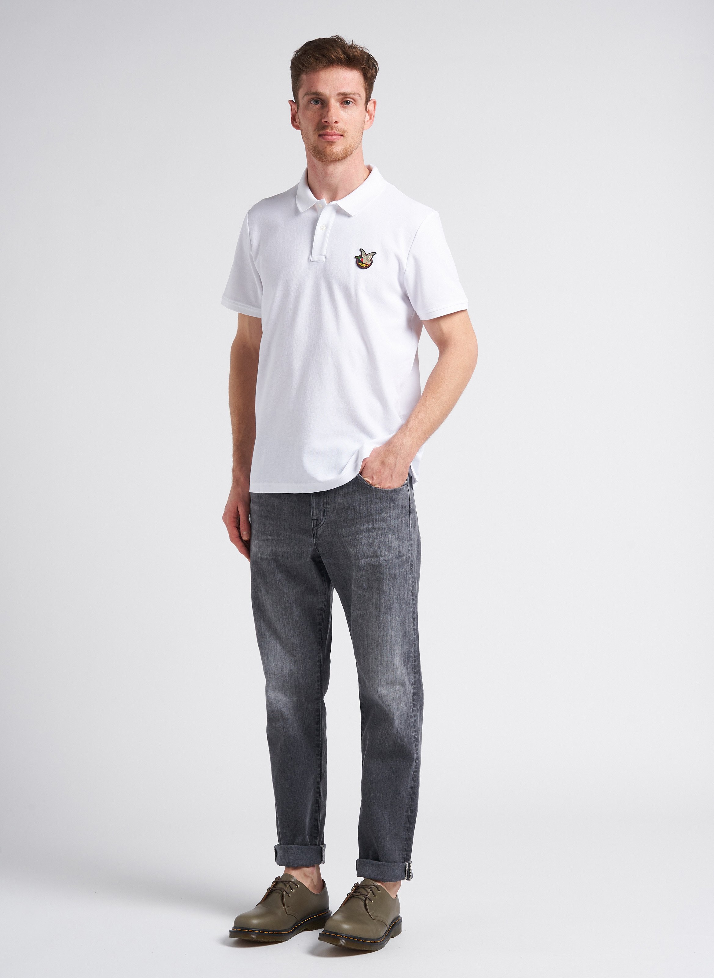 Jean droit uni en coton mélangé  EDWIN Noir