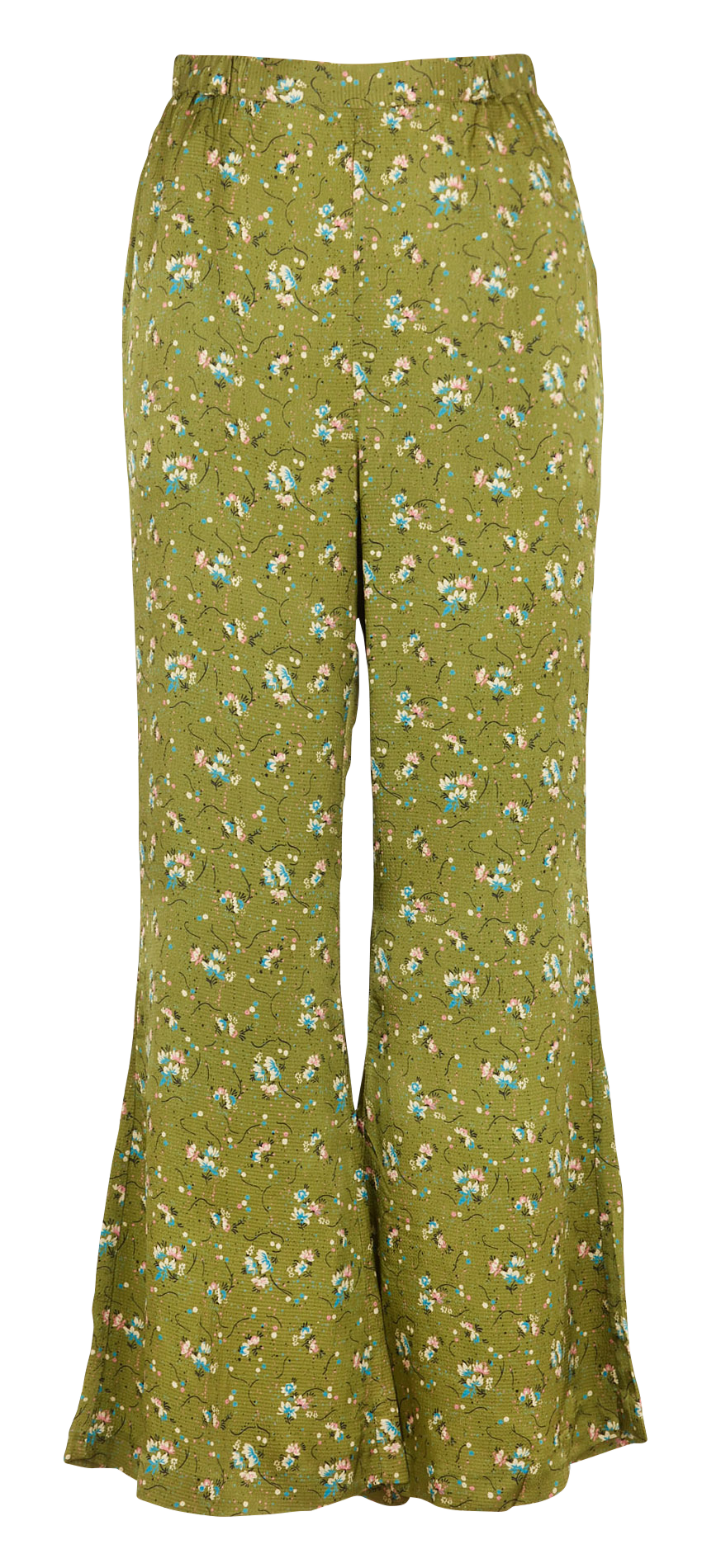 Floral print wide-leg pants MES DEMOISELLES Green