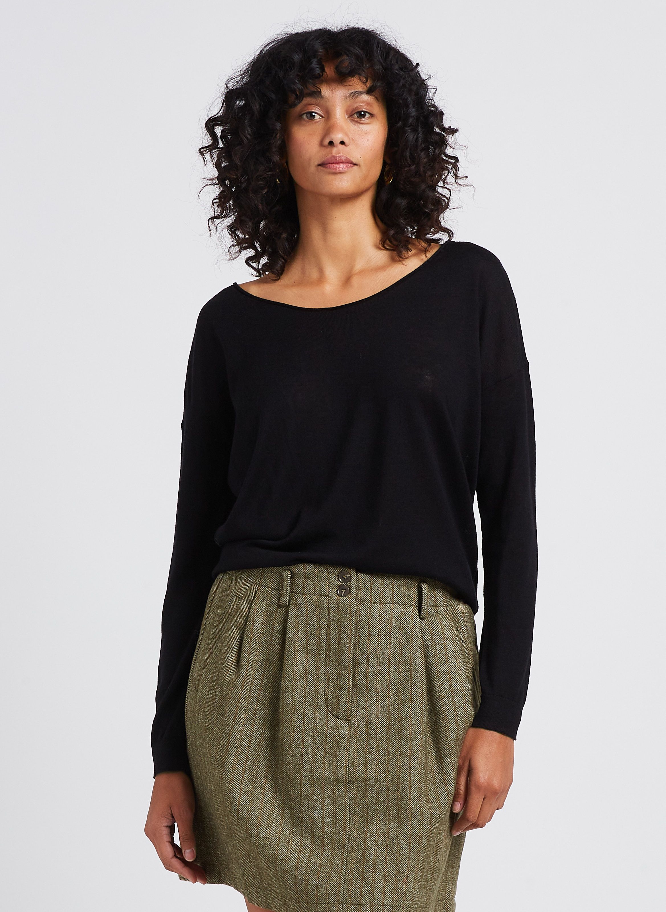 Pull en best sale maille fine femme