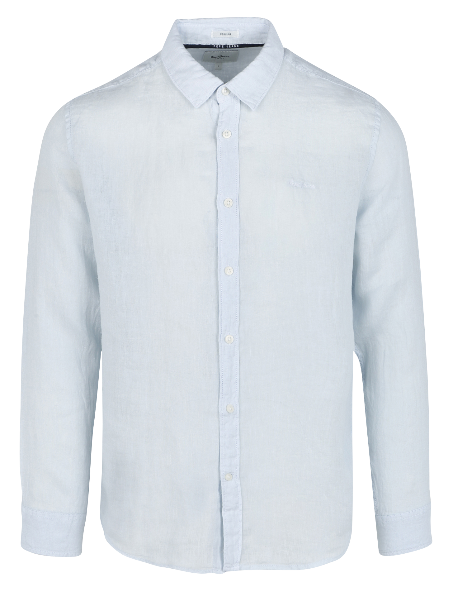 Regular-fit linen shirt with classic collar PEPE JEANS Blue